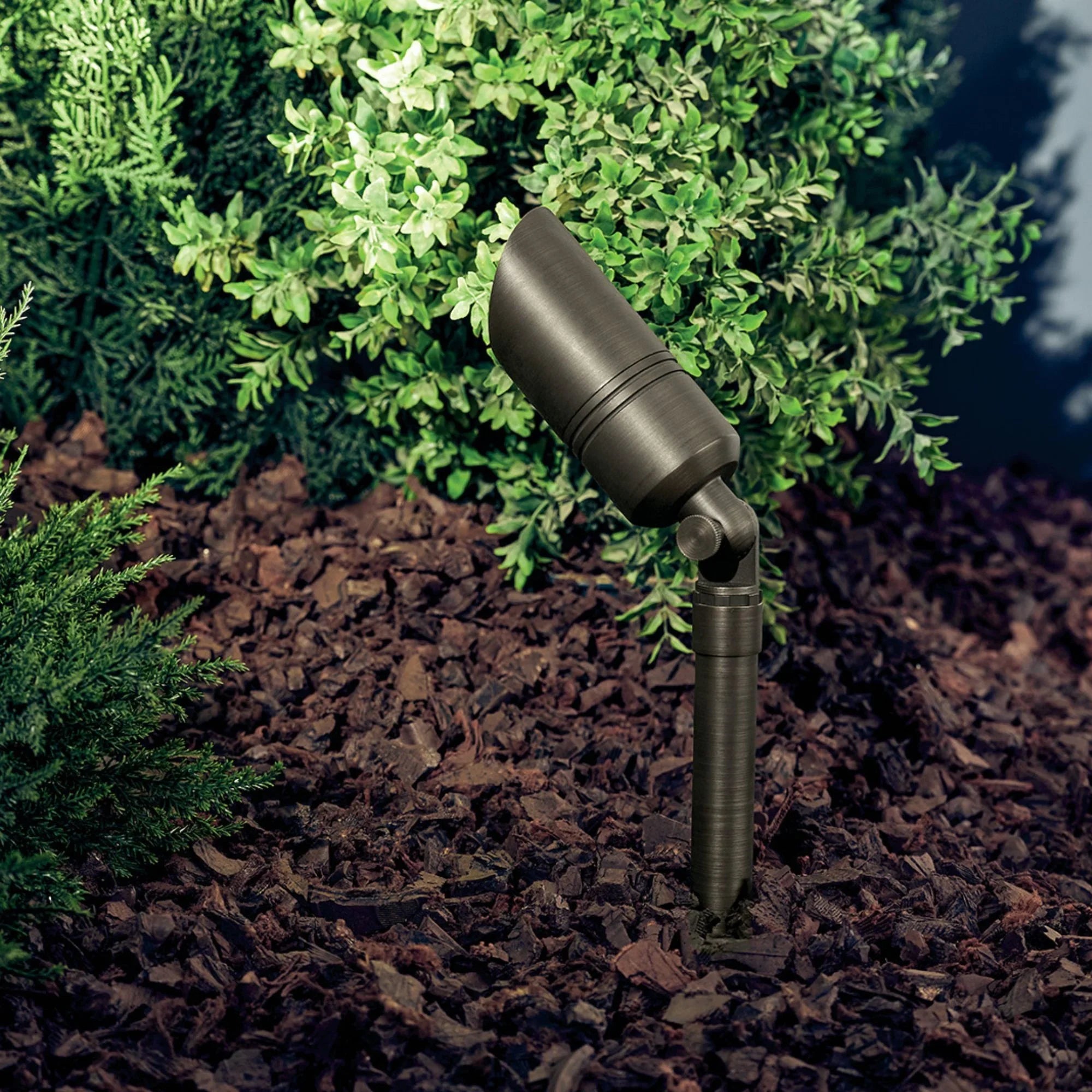 LED Landscape Accent Flood Light, Centennial Brass