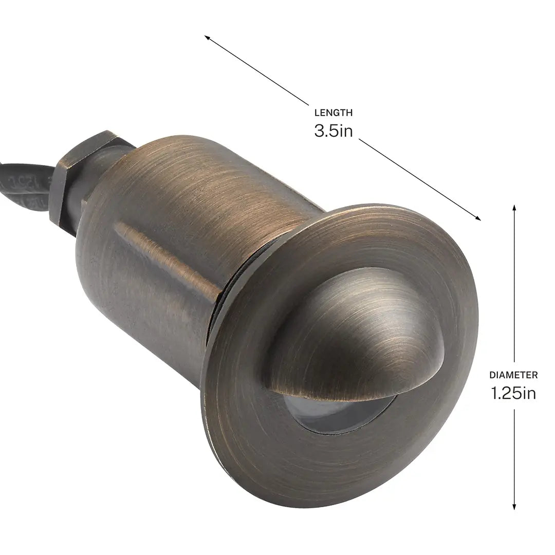 12V Recessed Landscape In-Ground Light with Cowl Brass