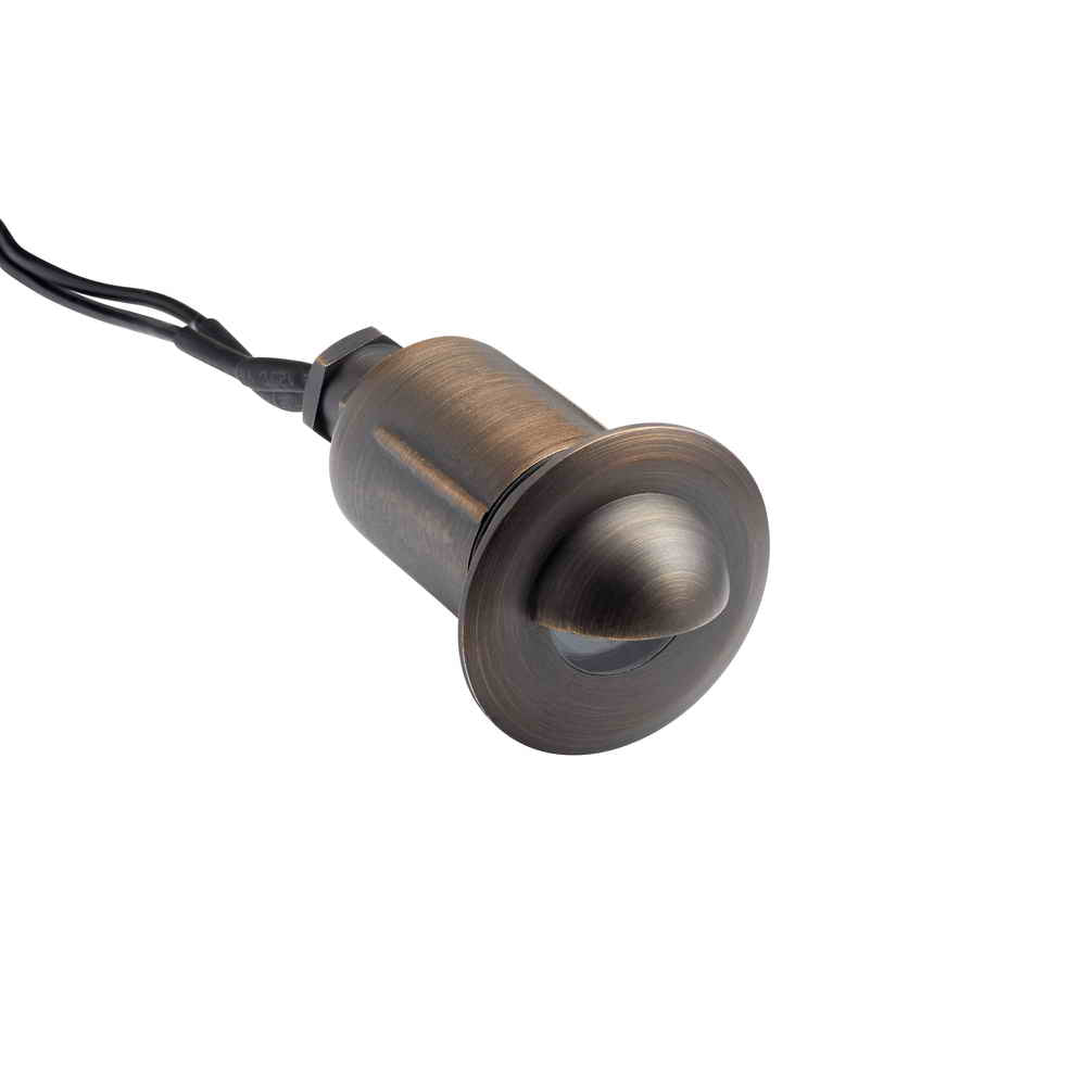12V Recessed Landscape In-Ground Light with Cowl Brass