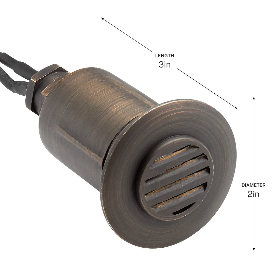 12V Recessed Louvered Landscape In-Ground Light Brass