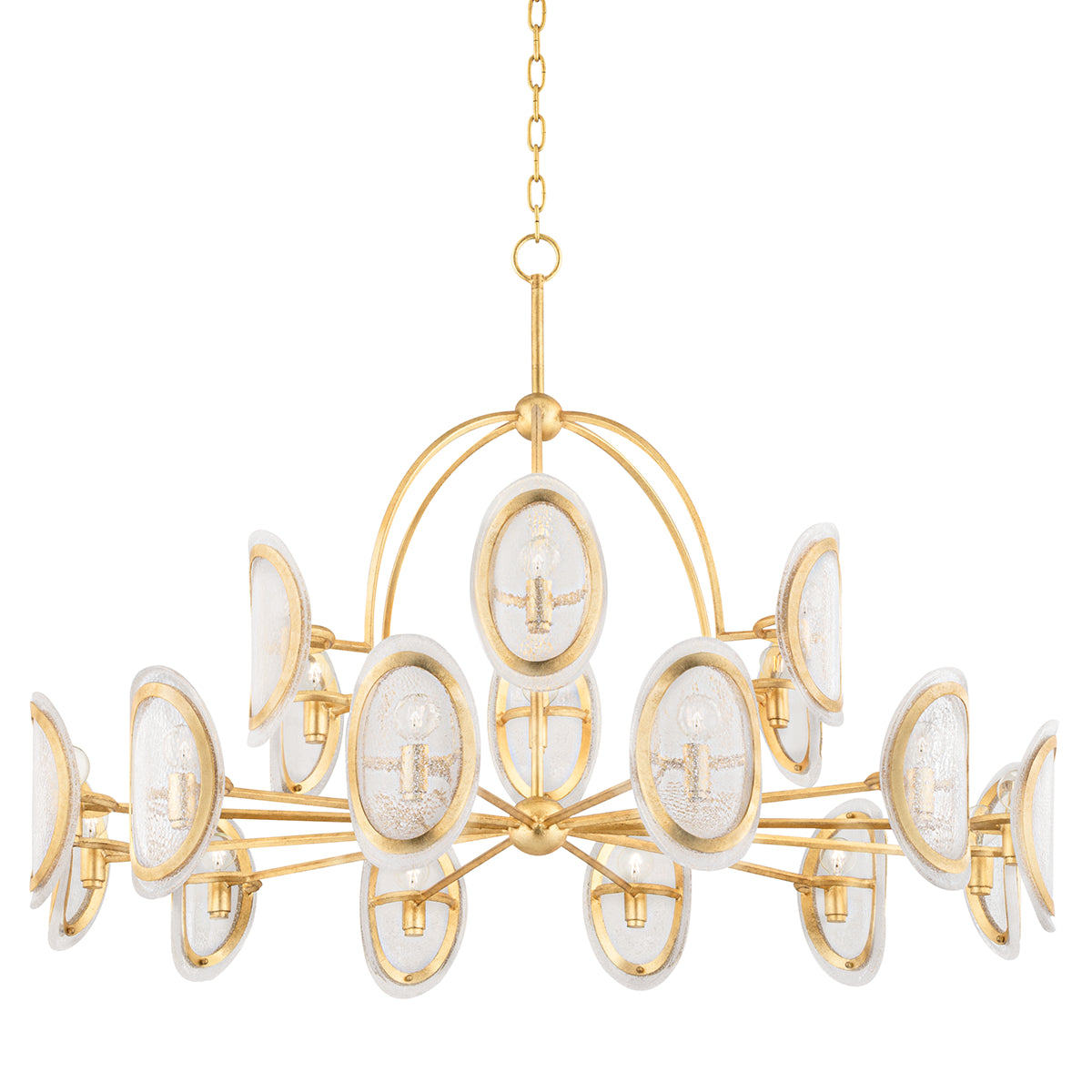 Danes 50" 18 Lights Chandelier Gold Finish