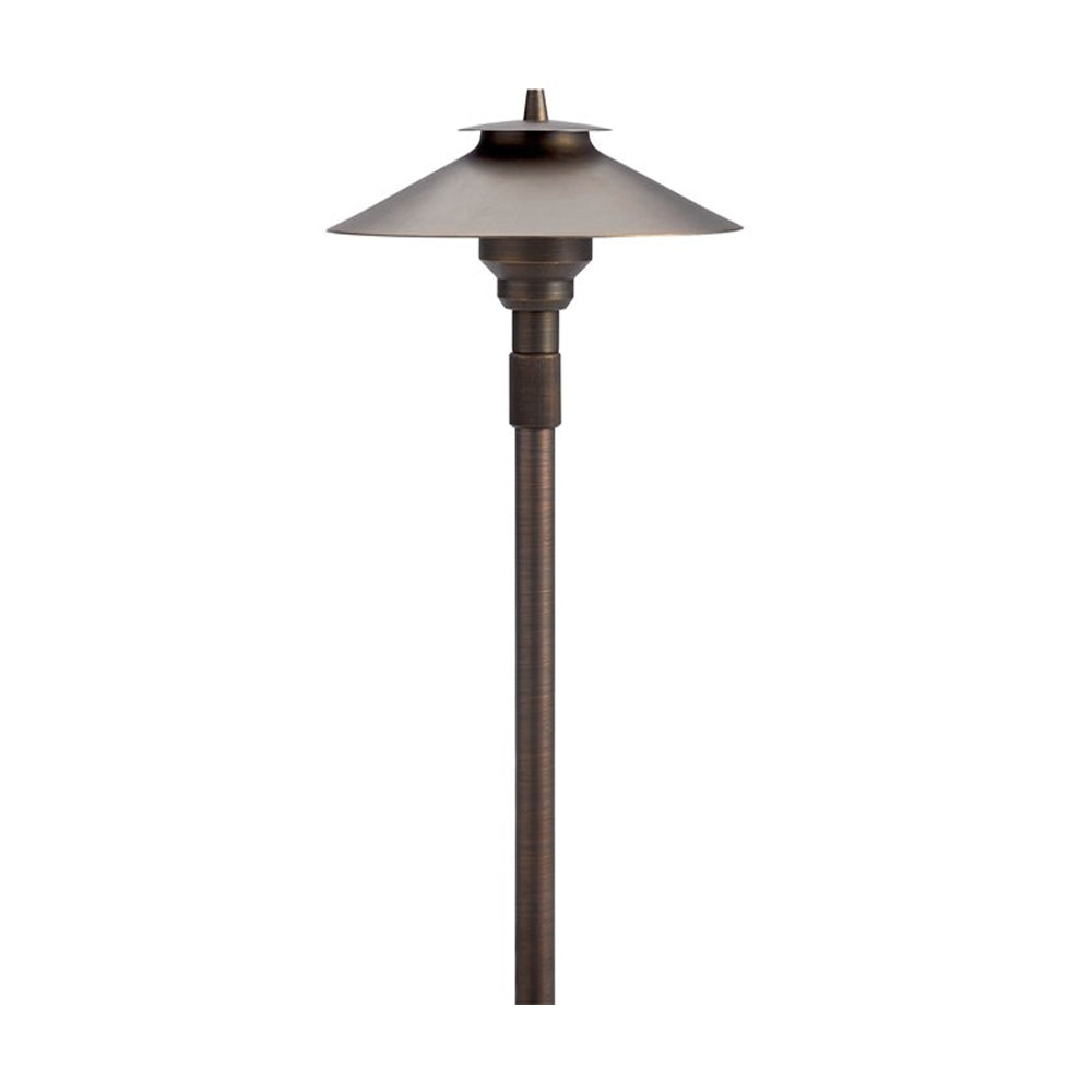 Large Adjustable Height Path Light, Centennial Brass - Bees Lighting