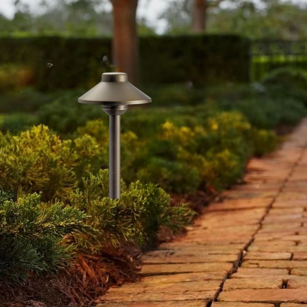Kichler Stepped Dome 19.25 in. Path Light in Centennial Brass