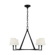 Perth 40" 4-Light X-Large Chandelier, Aged Iron Finish - Bees Lighting
