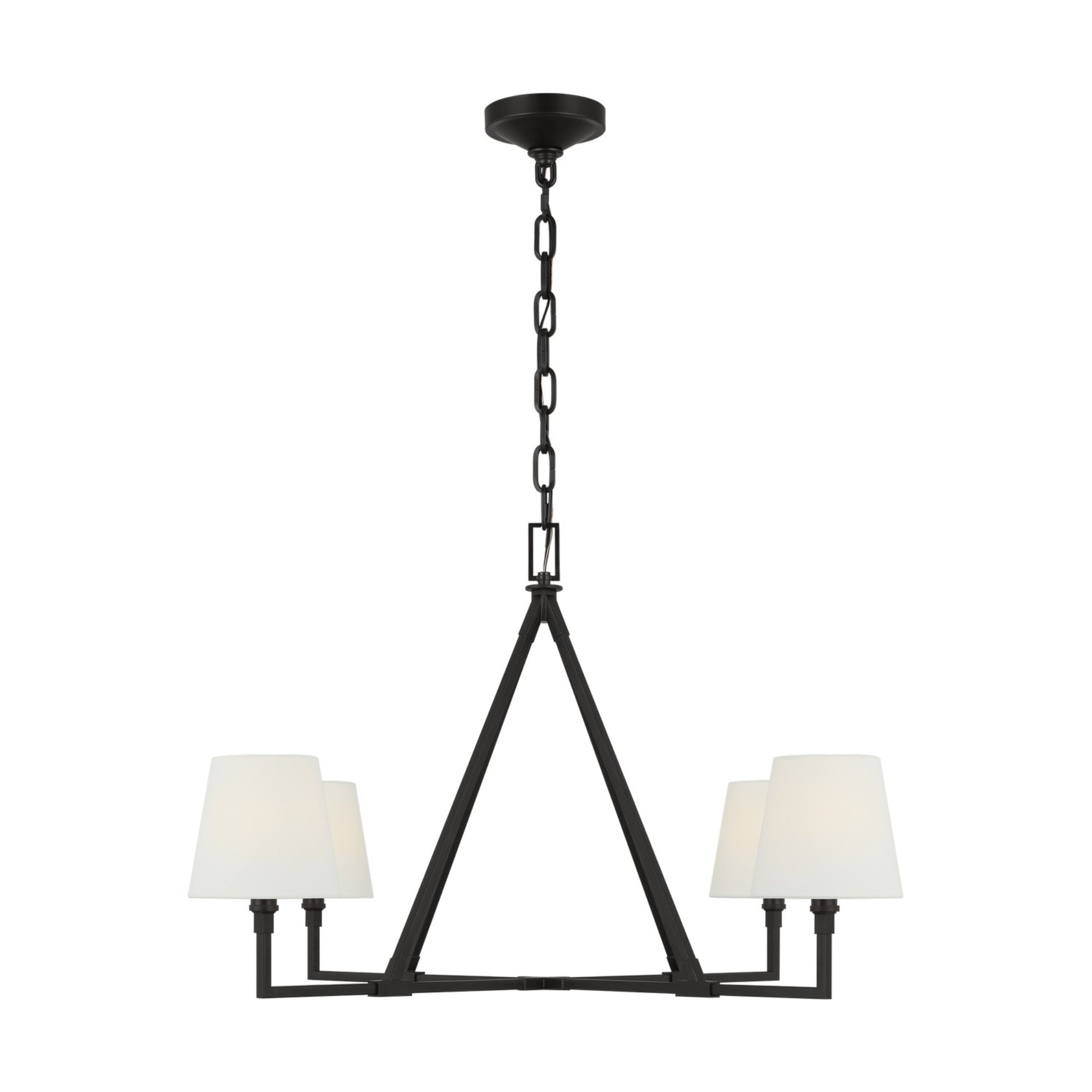Perth 40" 4-Light X-Large Chandelier, Aged Iron Finish - Bees Lighting