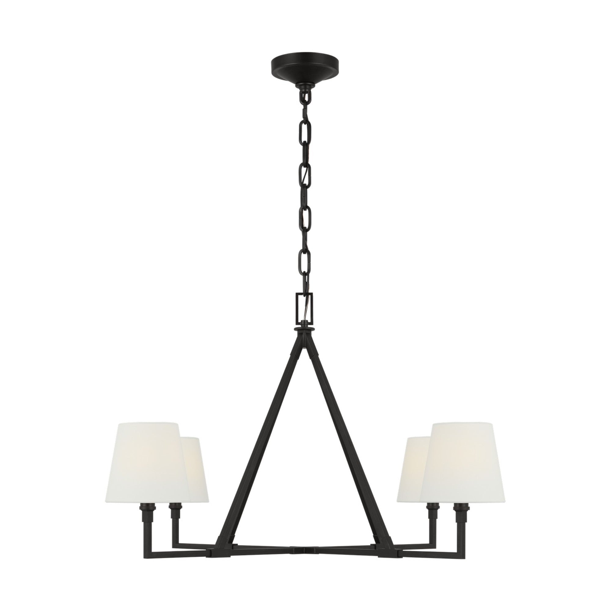 Perth 40" 4-Light X-Large Chandelier, Aged Iron Finish - Bees Lighting