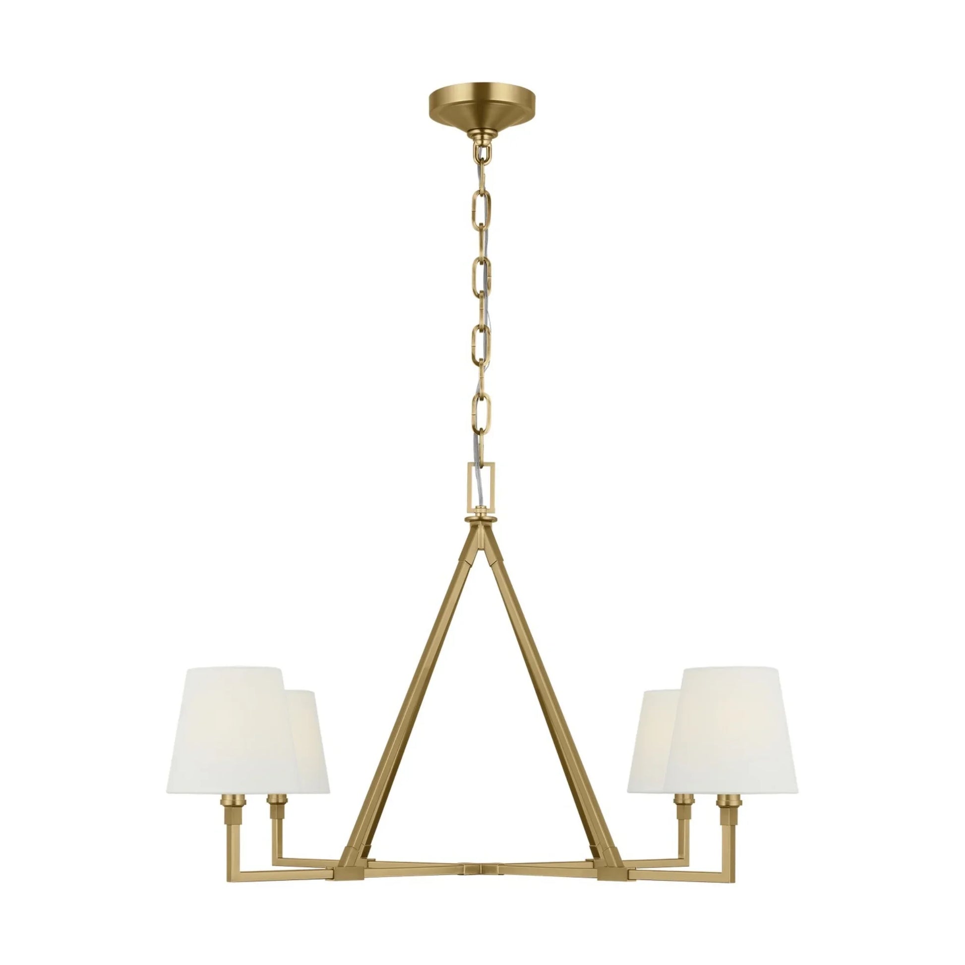 Perth 40" 4-Light X-Large Chandelier, Burnished Brass Finish - Bees Lighting
