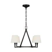 Perth 31" 4-Light Medium Chandelier, Aged Iron Finish - Bees Lighting