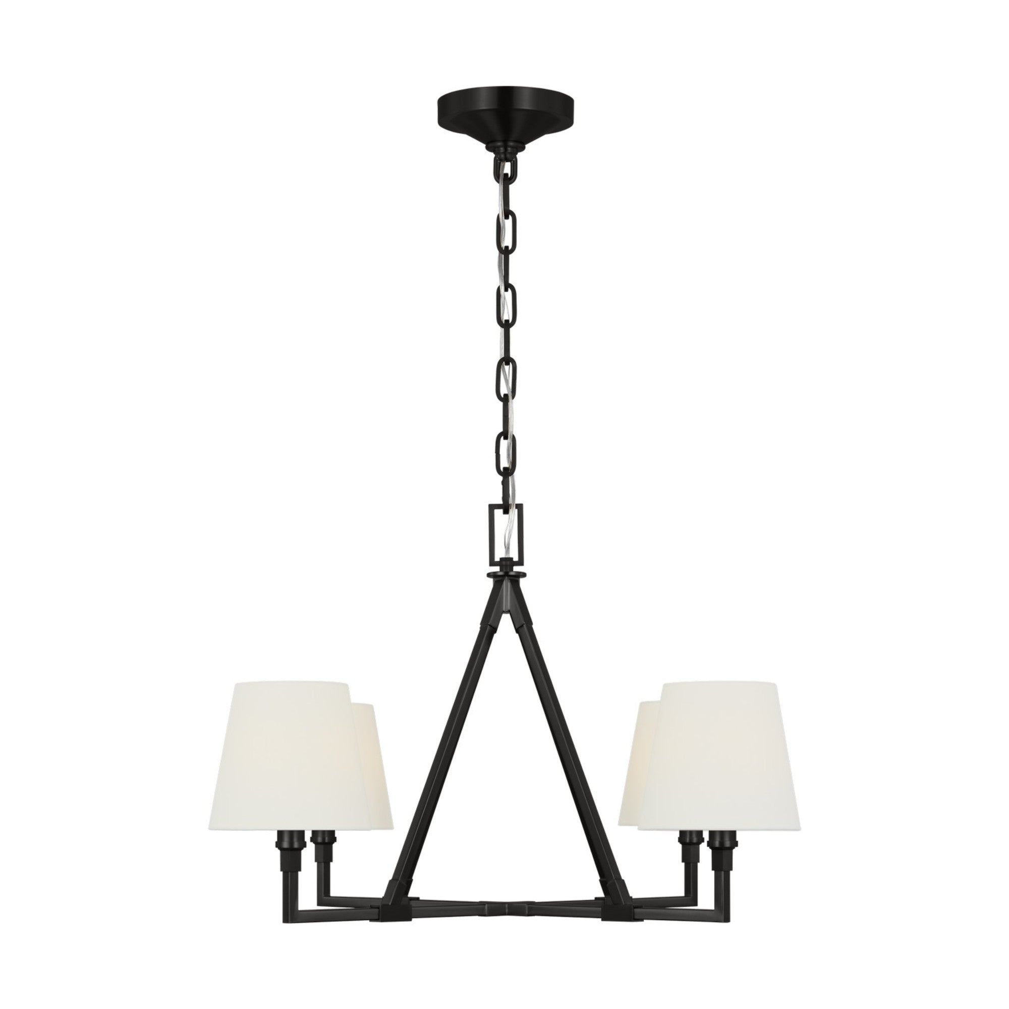 Perth 31" 4-Light Medium Chandelier, Aged Iron Finish - Bees Lighting