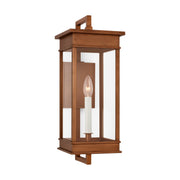 Cupertino 19" Medium Bracket Wall Lantern, Natural Copper Finish - Bees Lighting