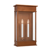 Cupertino 23" 2-Light Extra Large Wall Lantern, Natural Copper Finish - Bees Lighting
