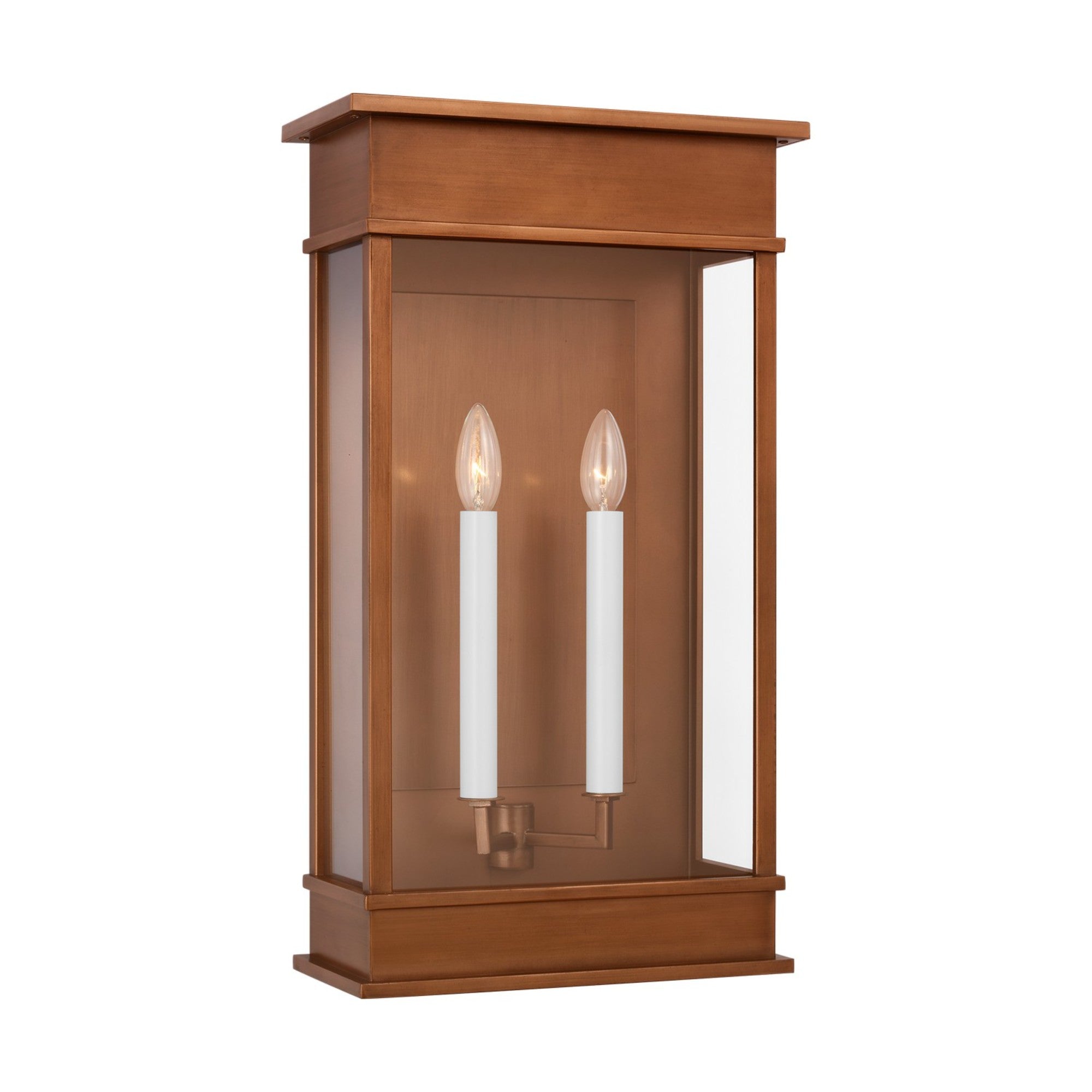 Cupertino 23" 2-Light Extra Large Wall Lantern, Natural Copper Finish - Bees Lighting