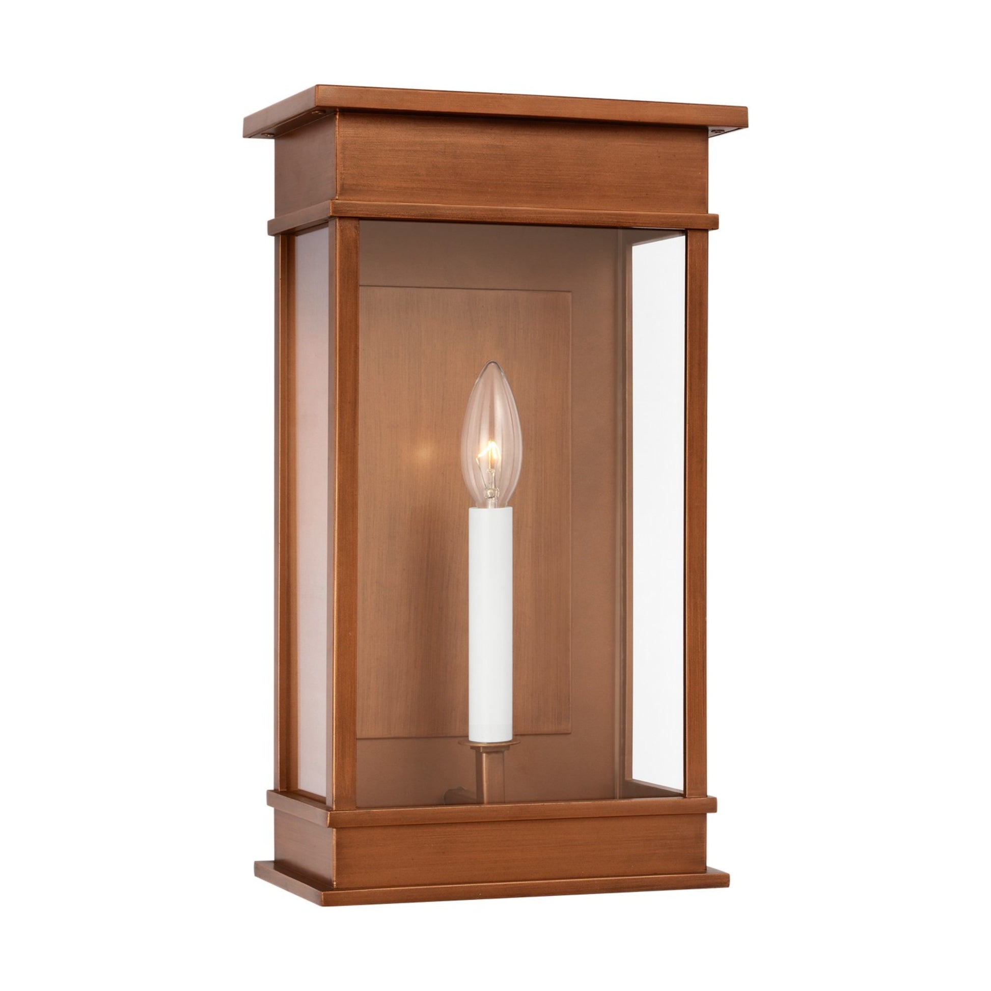 Cupertino 16" Medium Wall Lantern, Natural Copper Finish - Bees Lighting