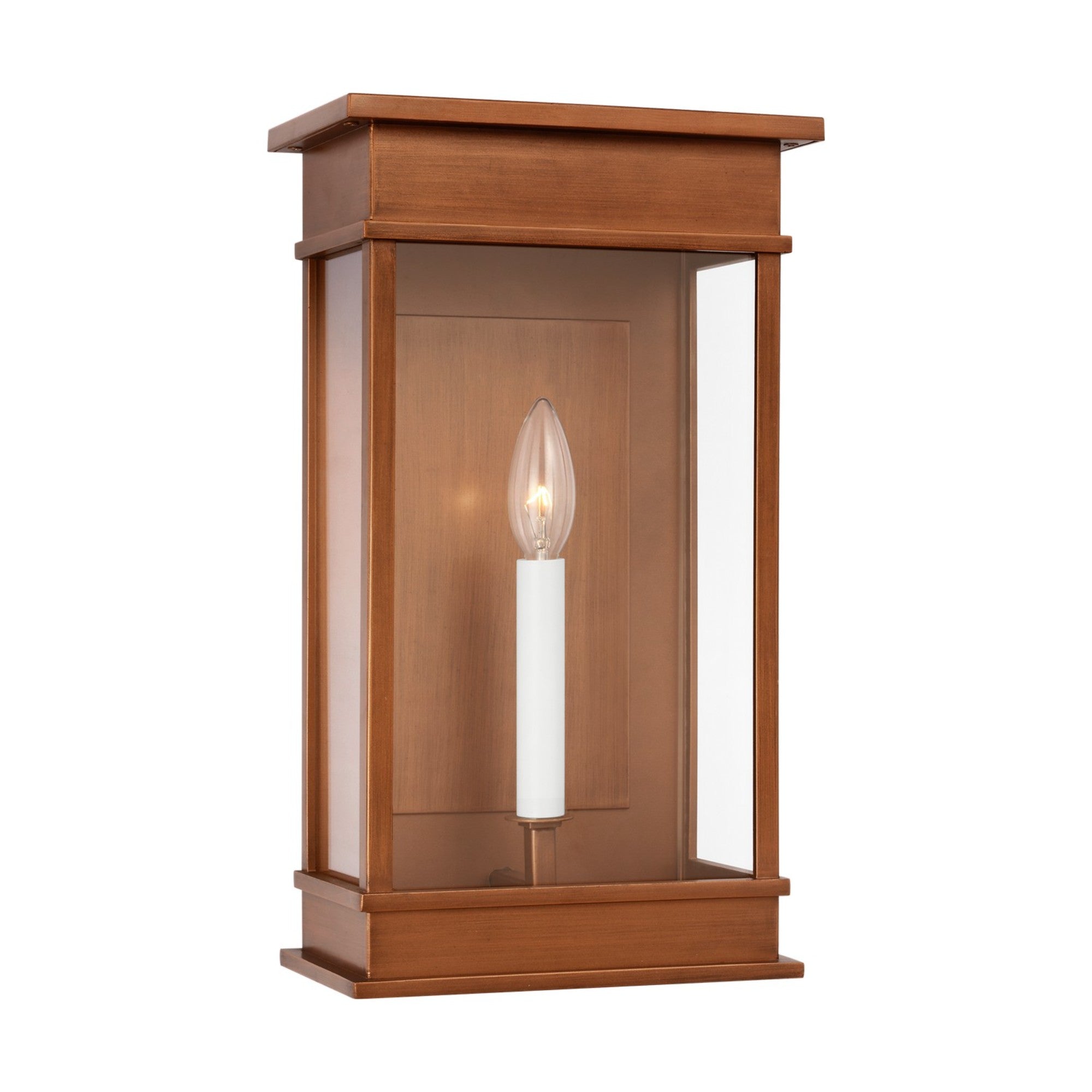 Cupertino 16" Medium Wall Lantern, Natural Copper Finish - Bees Lighting