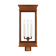 Cupertino 23" 4-Light Post Lantern, Natural Copper Finish - Bees Lighting
