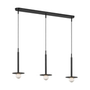 Nodes 49" 3-Light Small Linear Pendant, Midnight Black Finish - Bees Lighting