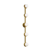 Nodes 56" 5-Light X-Large Bathroom Vanity, Burnished Brass Finish - Bees Lighting