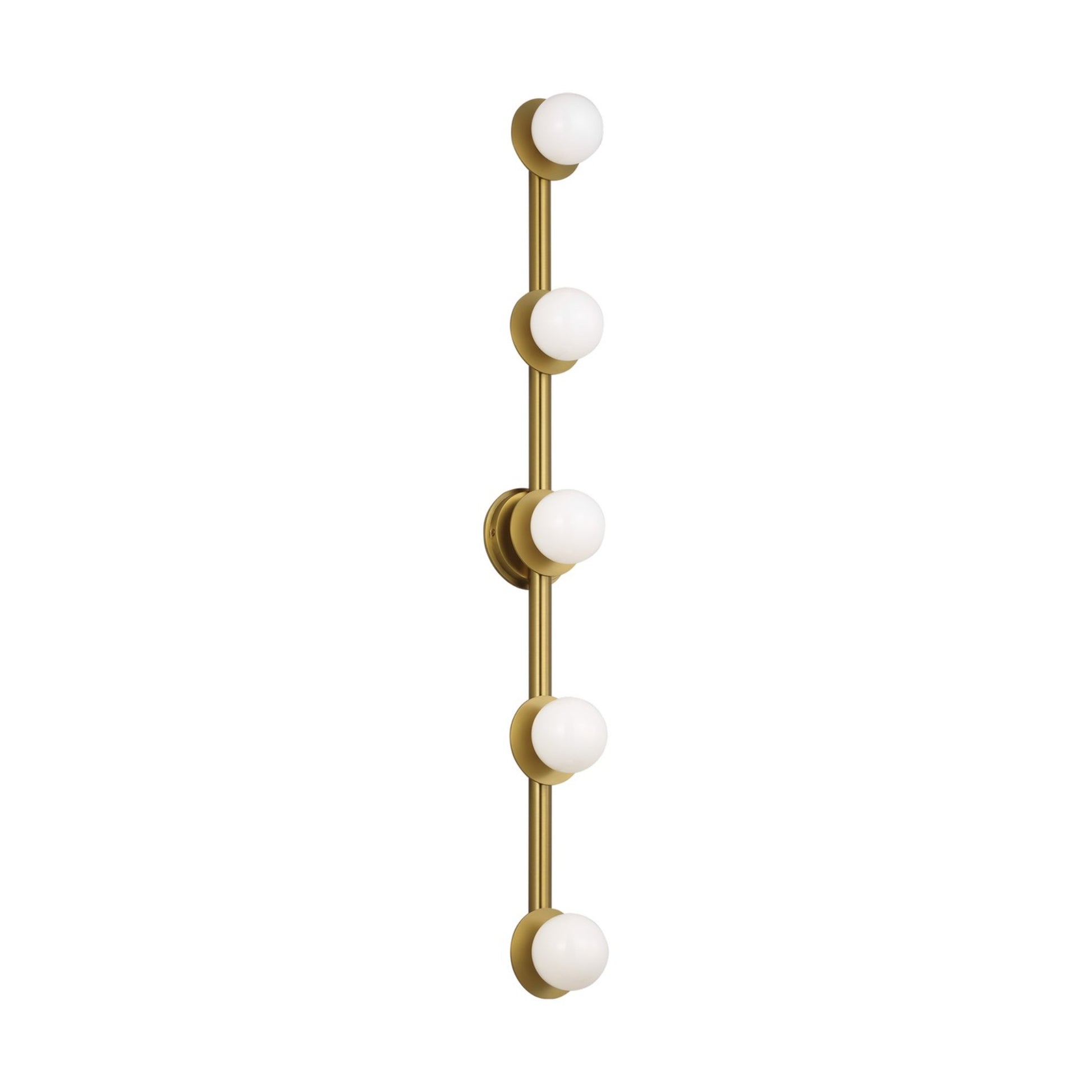 Nodes 56" 5-Light X-Large Bathroom Vanity, Burnished Brass Finish - Bees Lighting