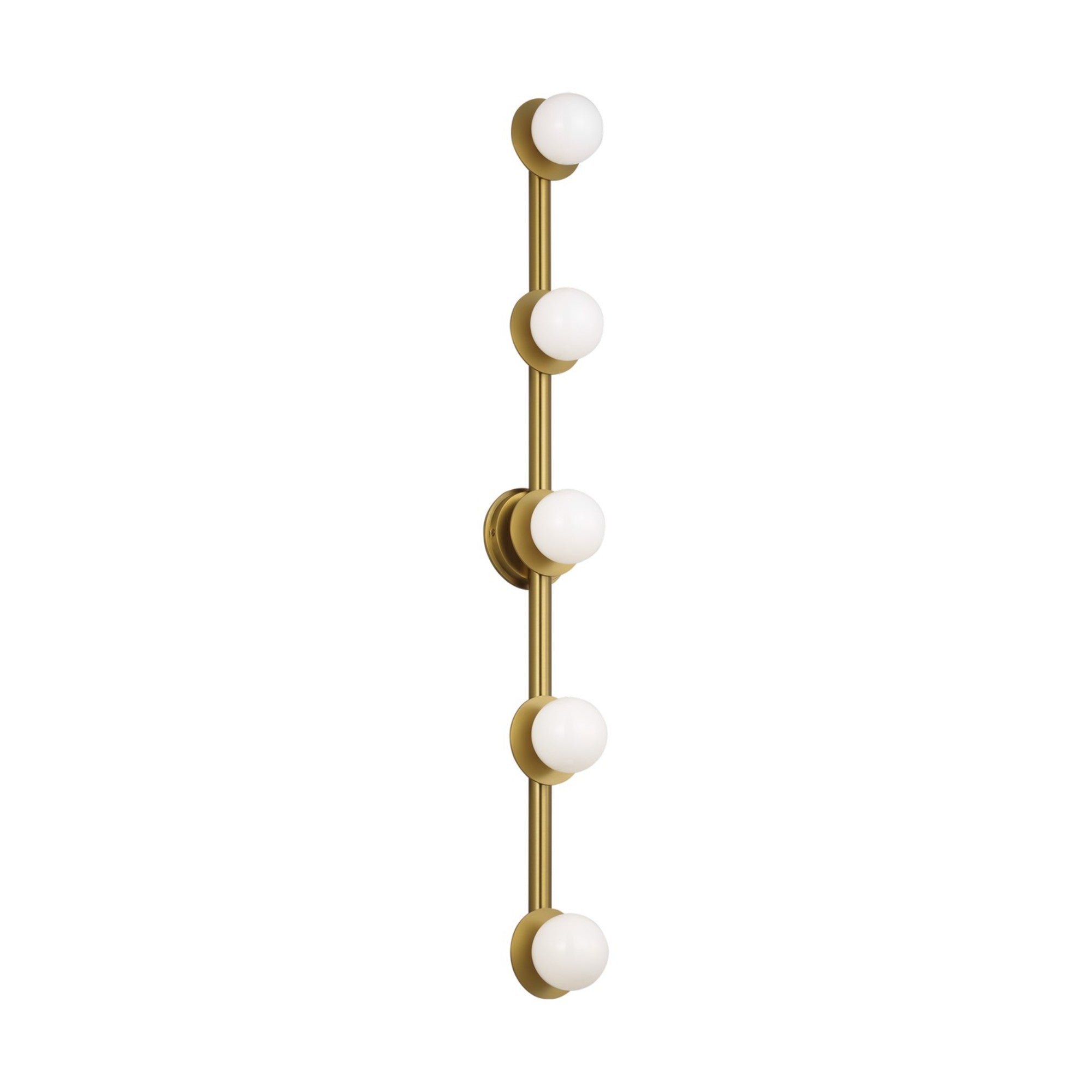Nodes 56" 5-Light X-Large Bathroom Vanity, Burnished Brass Finish - Bees Lighting