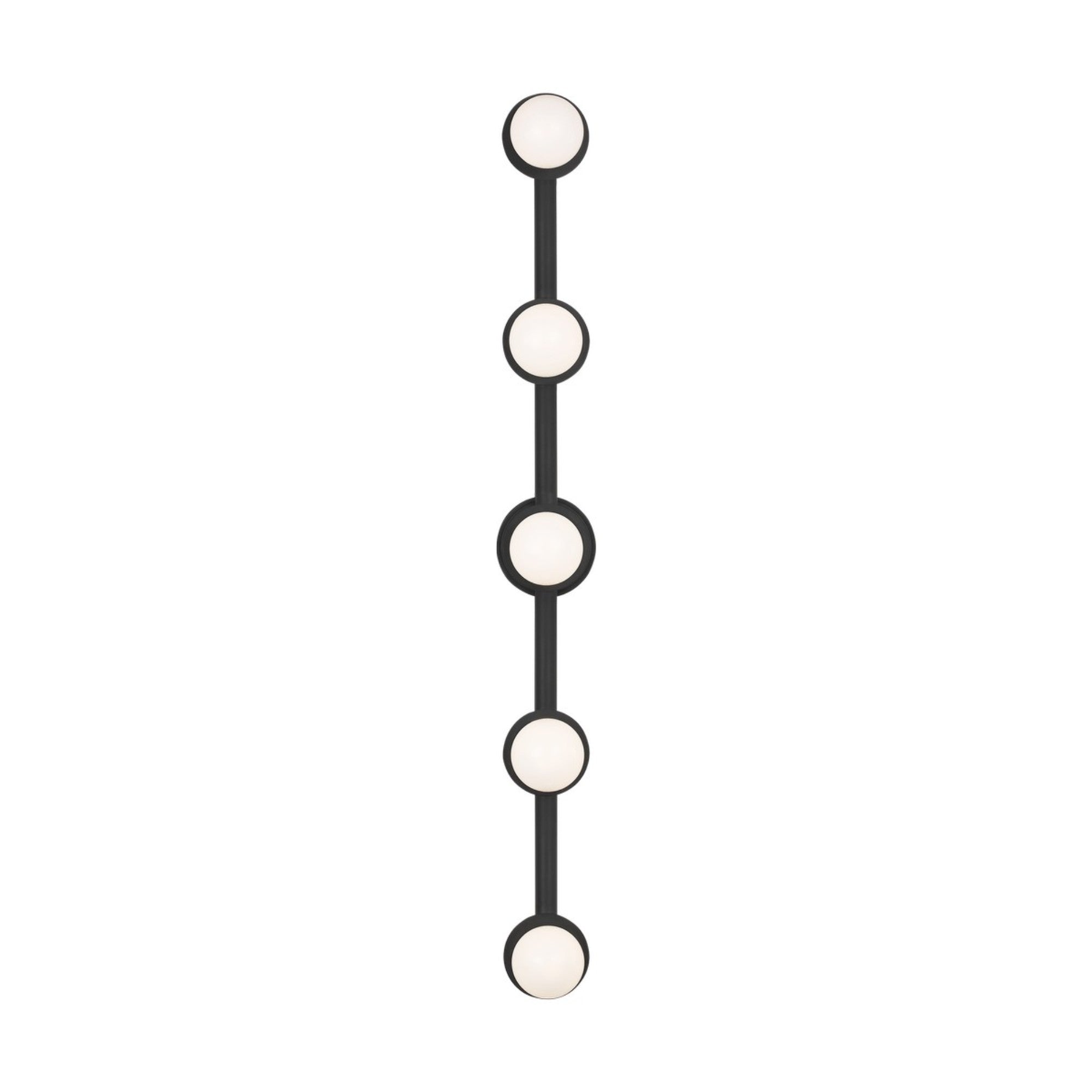 Nodes 56" 5-Light X-Large Bathroom Vanity, Midnight Black Finish - Bees Lighting