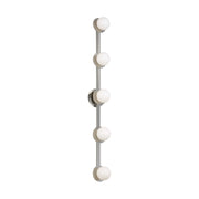 Nodes 56" 5-Light X-Large Bathroom Vanity, Polished Nickel Finish - Bees Lighting