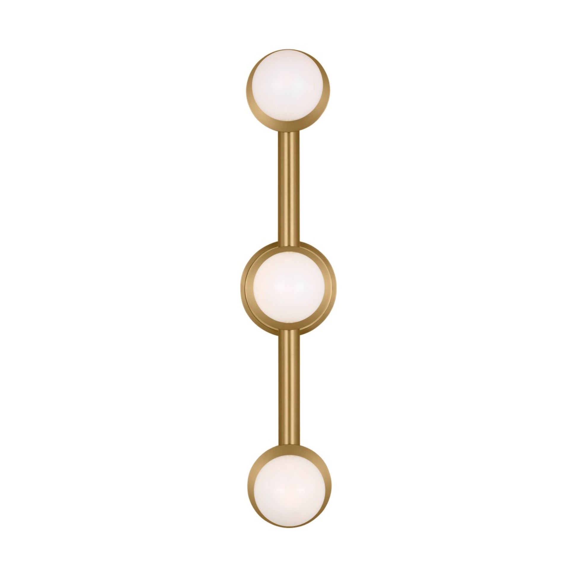 Nodes 32" 3-Light Large Bathroom Vanity, Burnished Brass Finish - Bees Lighting