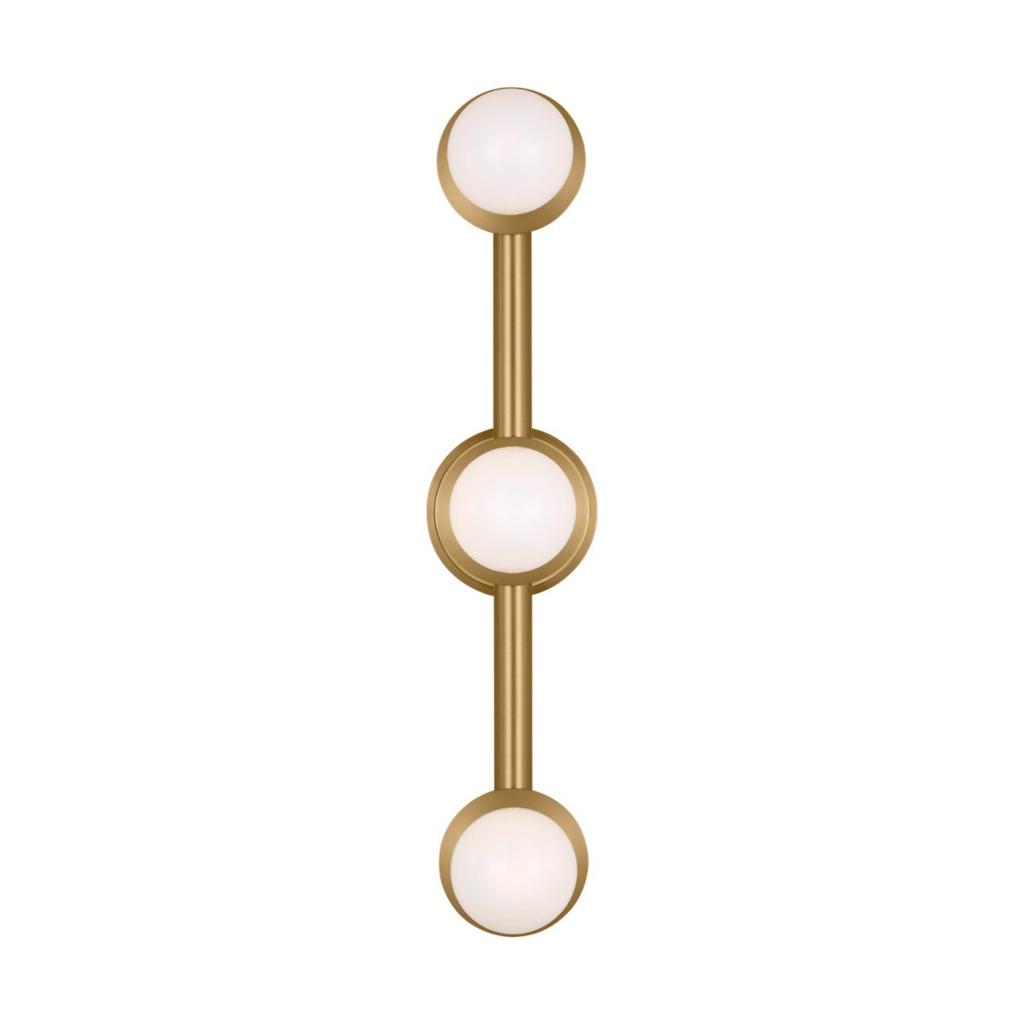 Nodes 32" 3-Light Large Bathroom Vanity, Burnished Brass Finish - Bees Lighting