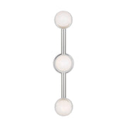 Nodes 32" 3-Light Large Bathroom Vanity, Polished Nickel Finish - Bees Lighting