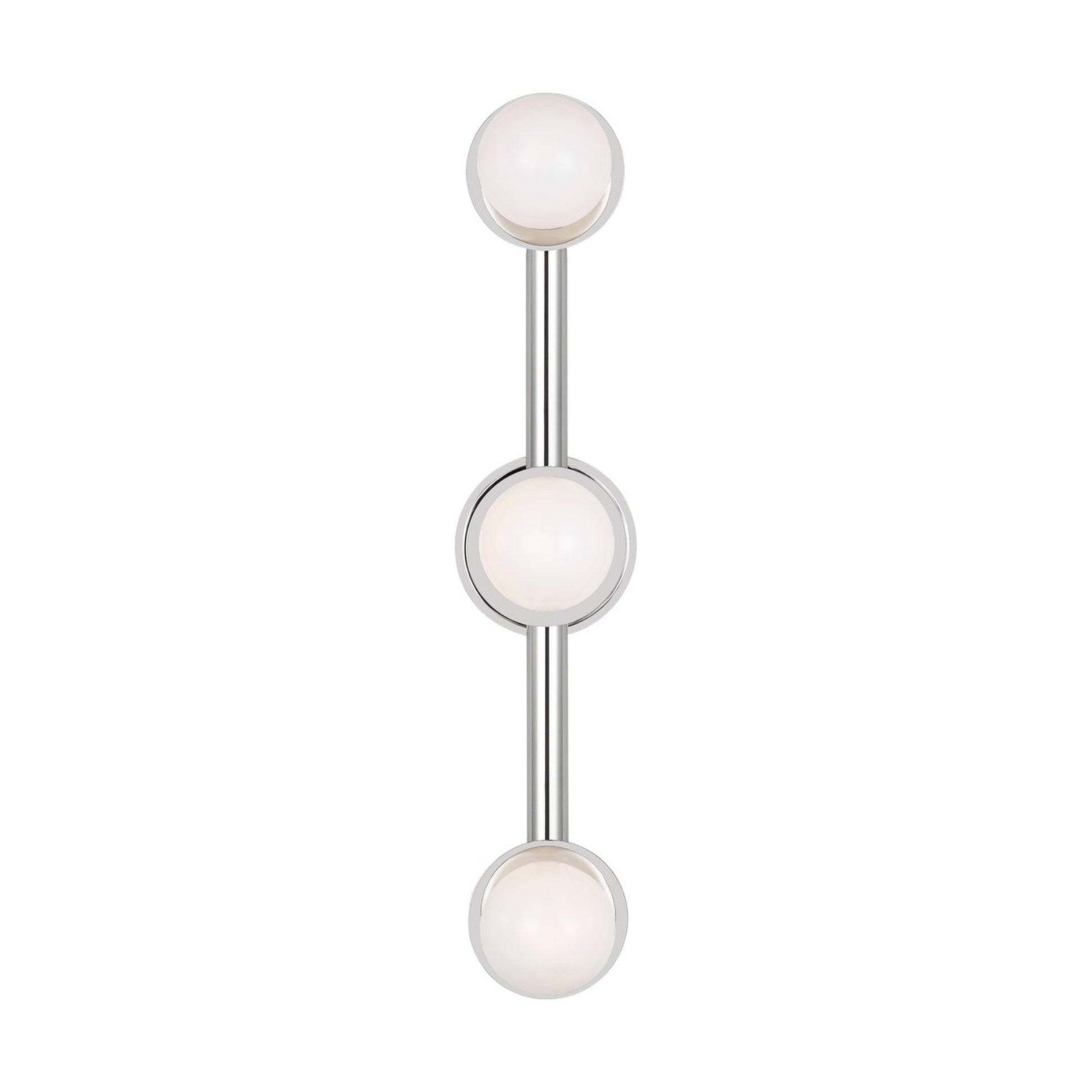 Nodes 32" 3-Light Large Bathroom Vanity, Polished Nickel Finish - Bees Lighting
