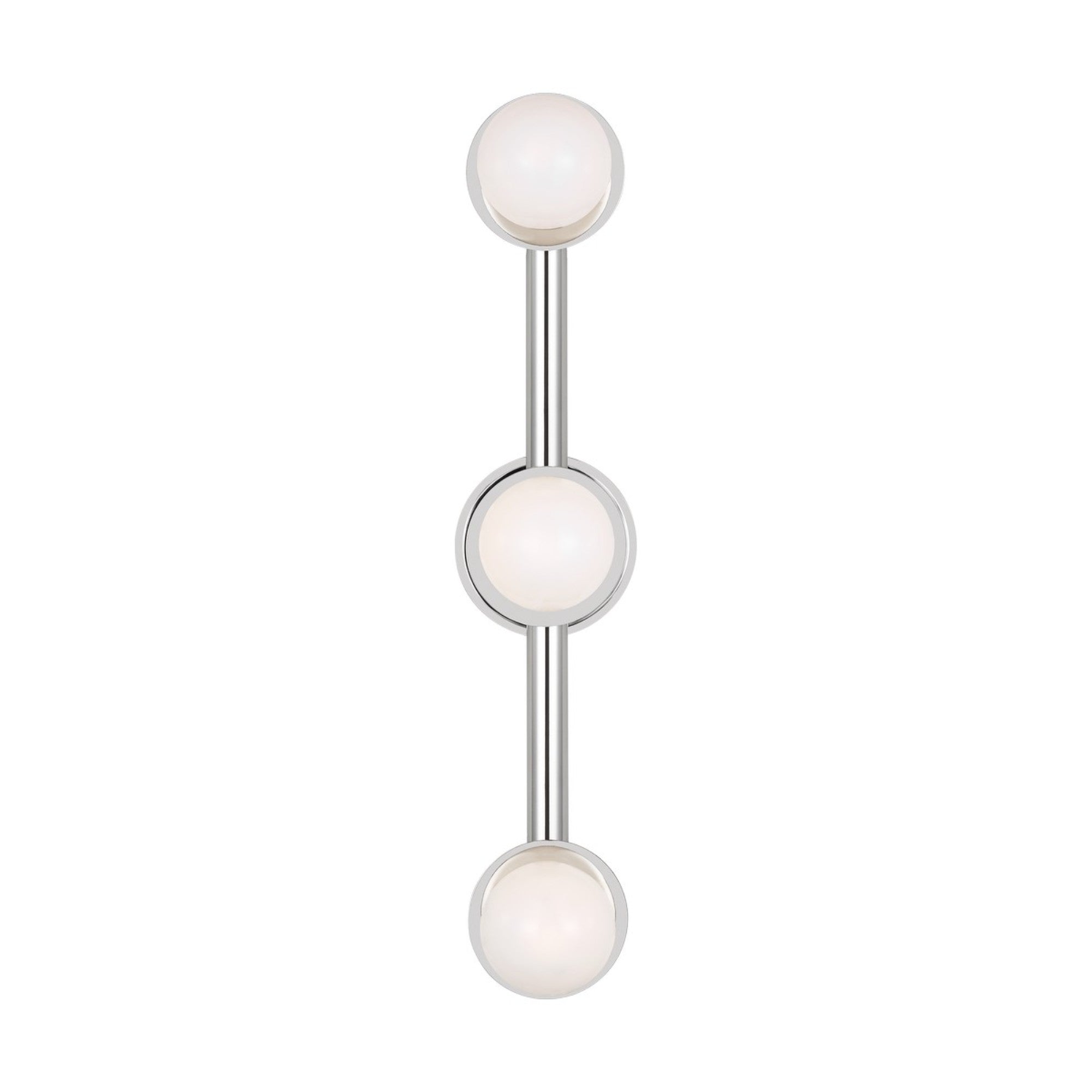 Nodes 32" 3-Light Large Bathroom Vanity, Polished Nickel Finish - Bees Lighting