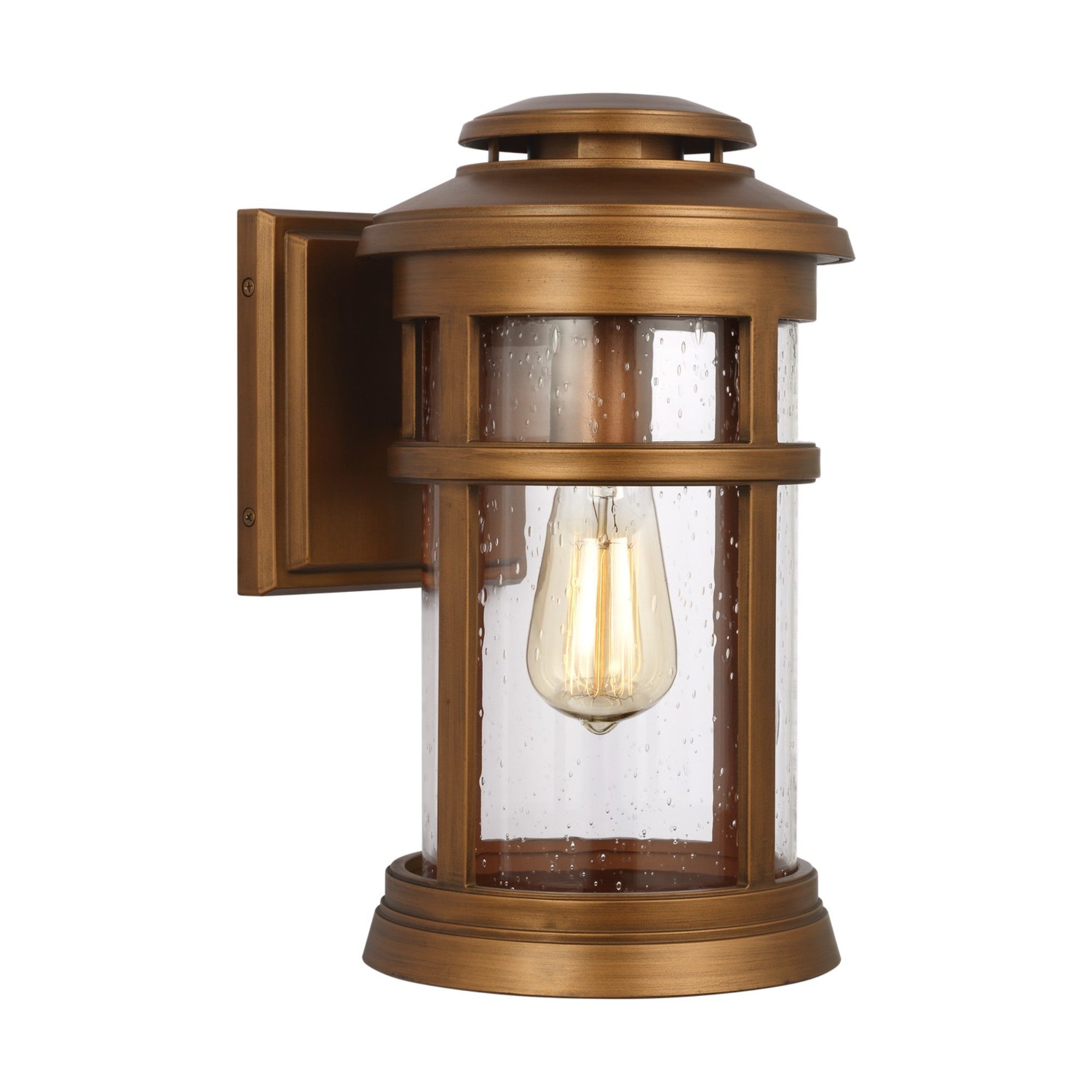 Newport 13" Small Wall Lantern, Natural Copper Finish - Bees Lighting