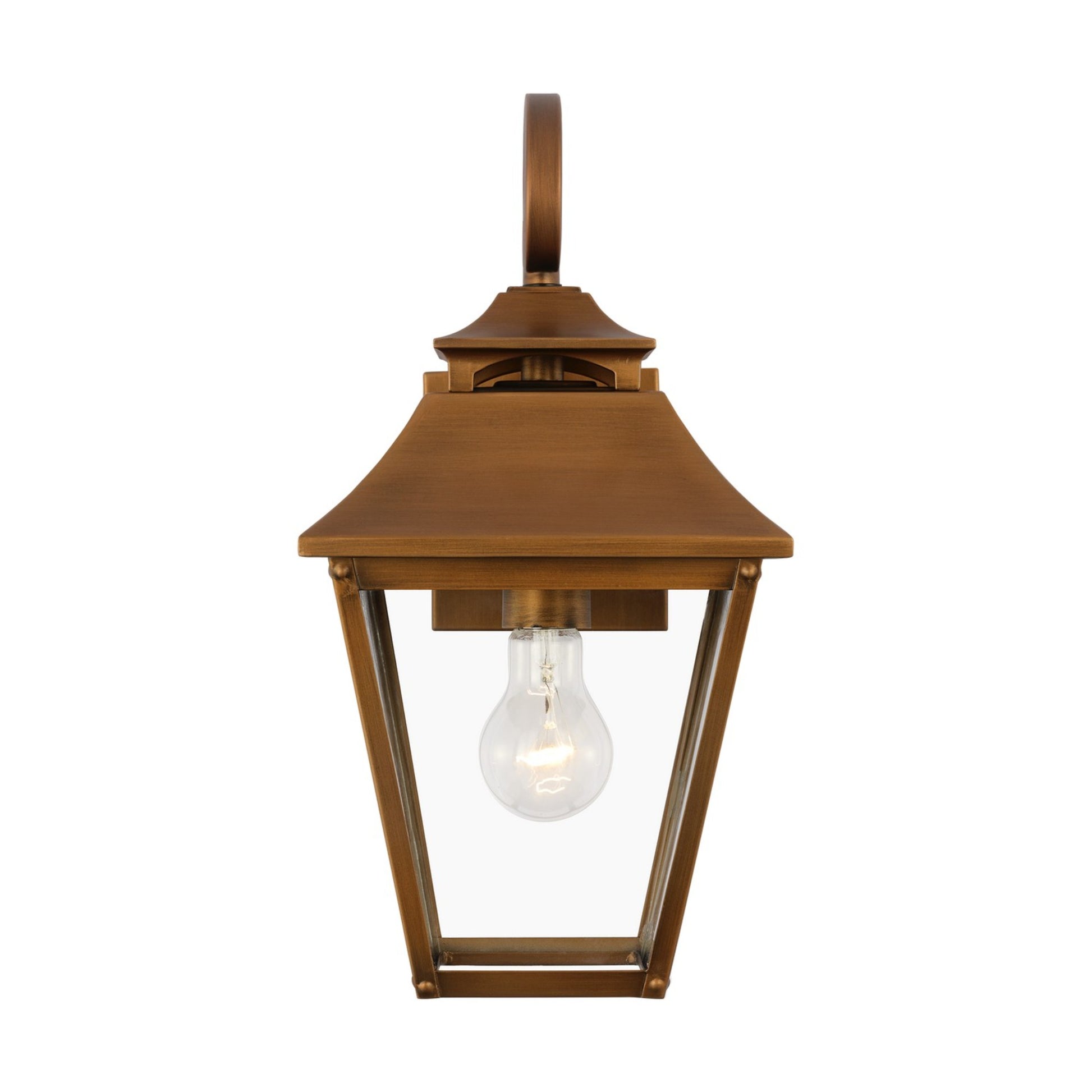 Galena 16" Small Wall Lantern, Natural Copper Finish - Bees Lighting