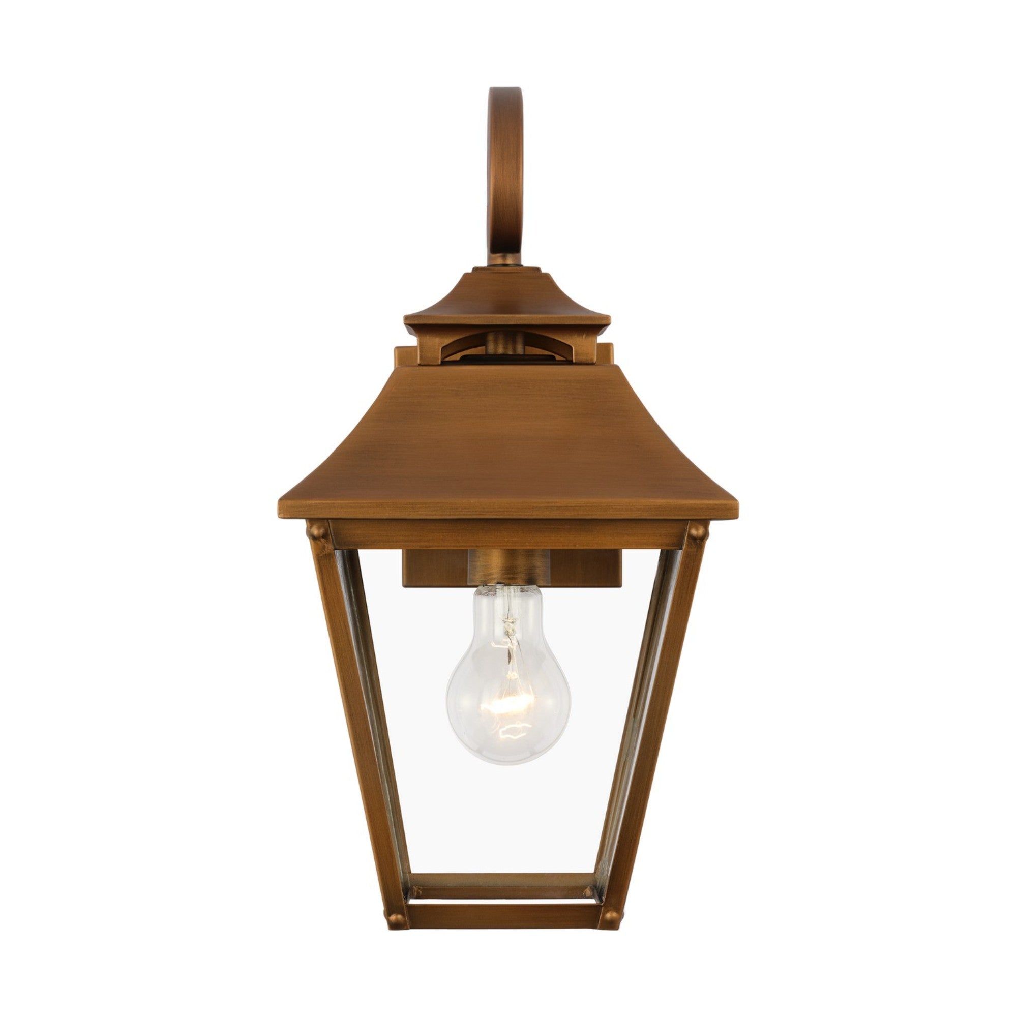 Galena 16" Small Wall Lantern, Natural Copper Finish - Bees Lighting