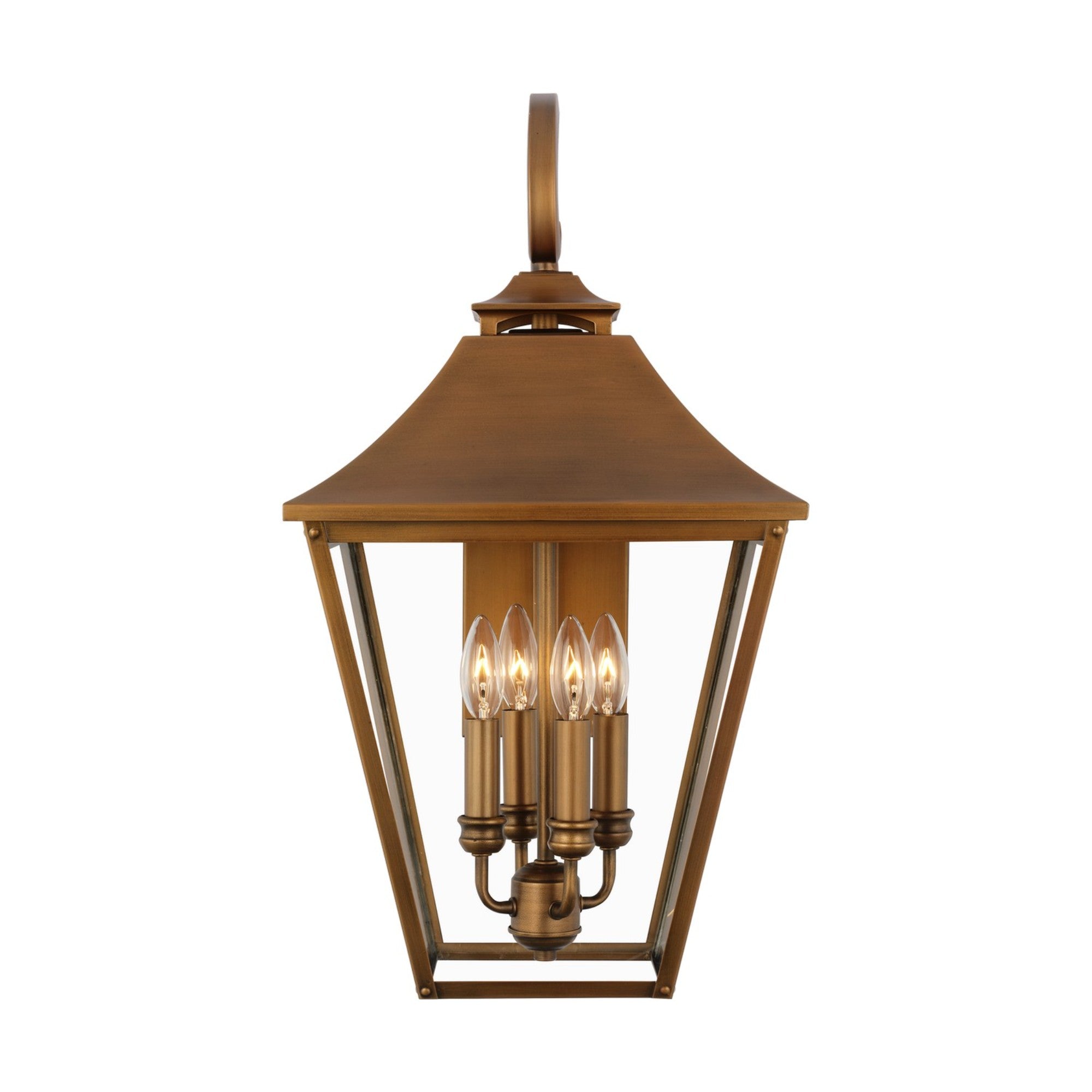 Galena 25" 4-Light Large Wall Lantern, Natural Copper Finish - Bees Lighting