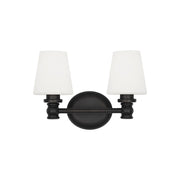Xavierre 14" 2-Light Bathroom Vanity, Aged Iron Finish - Bees Lighting