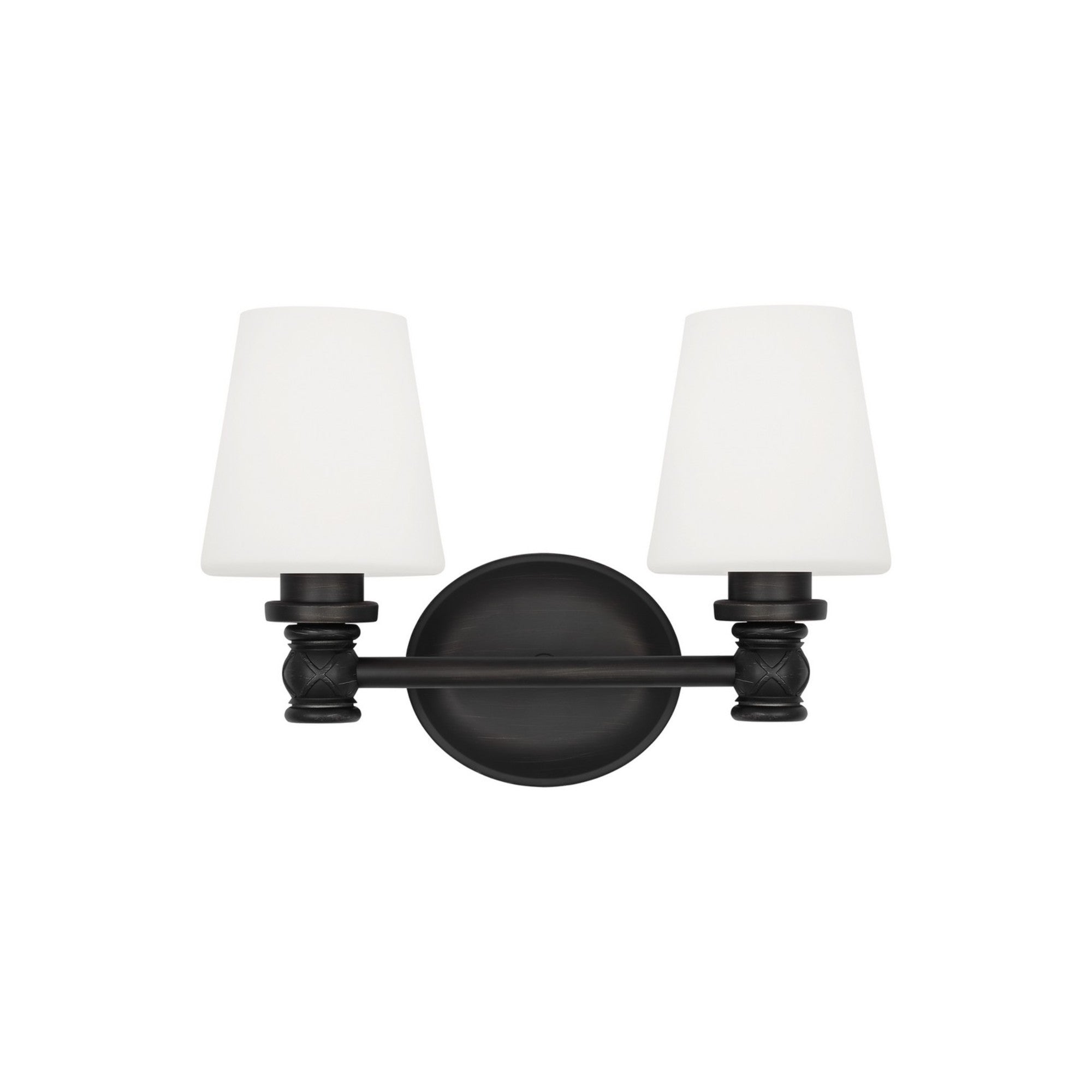 Xavierre 14" 2-Light Bathroom Vanity, Aged Iron Finish - Bees Lighting