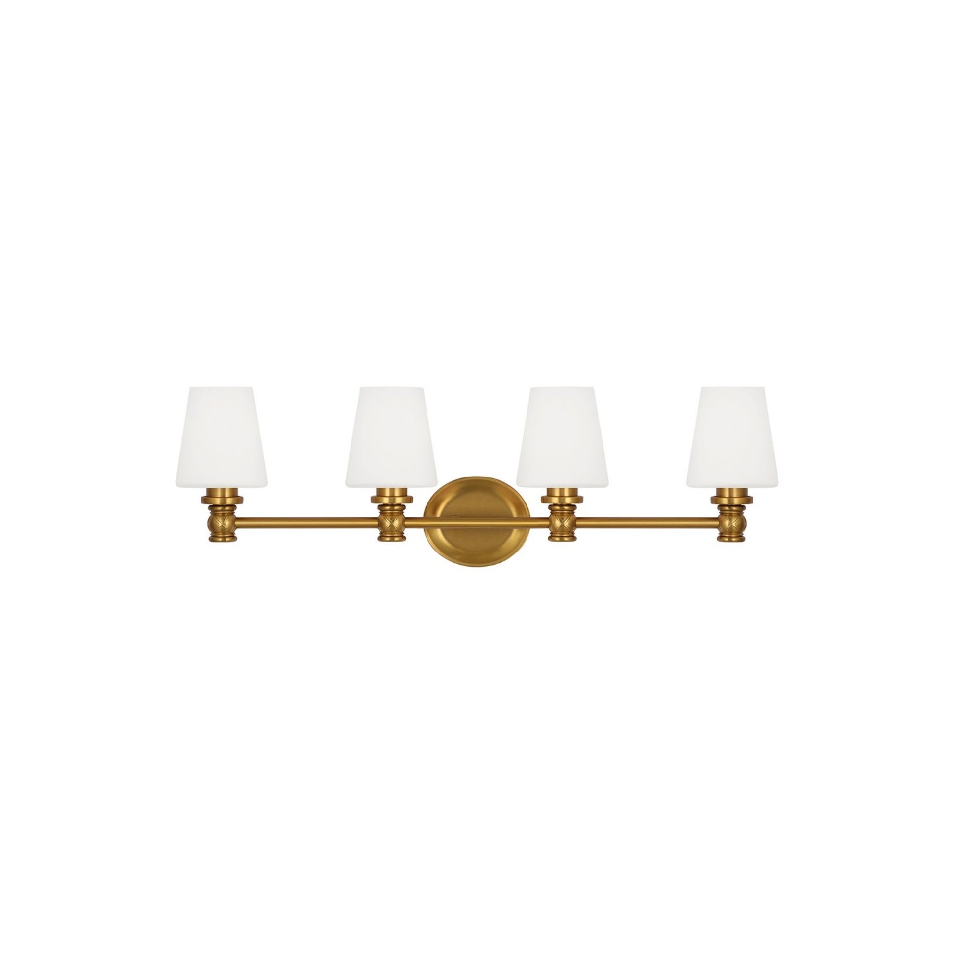 Xavierre 32" 4-Light Bathroom Vanity, Burnished Brass Finish - Bees Lighting