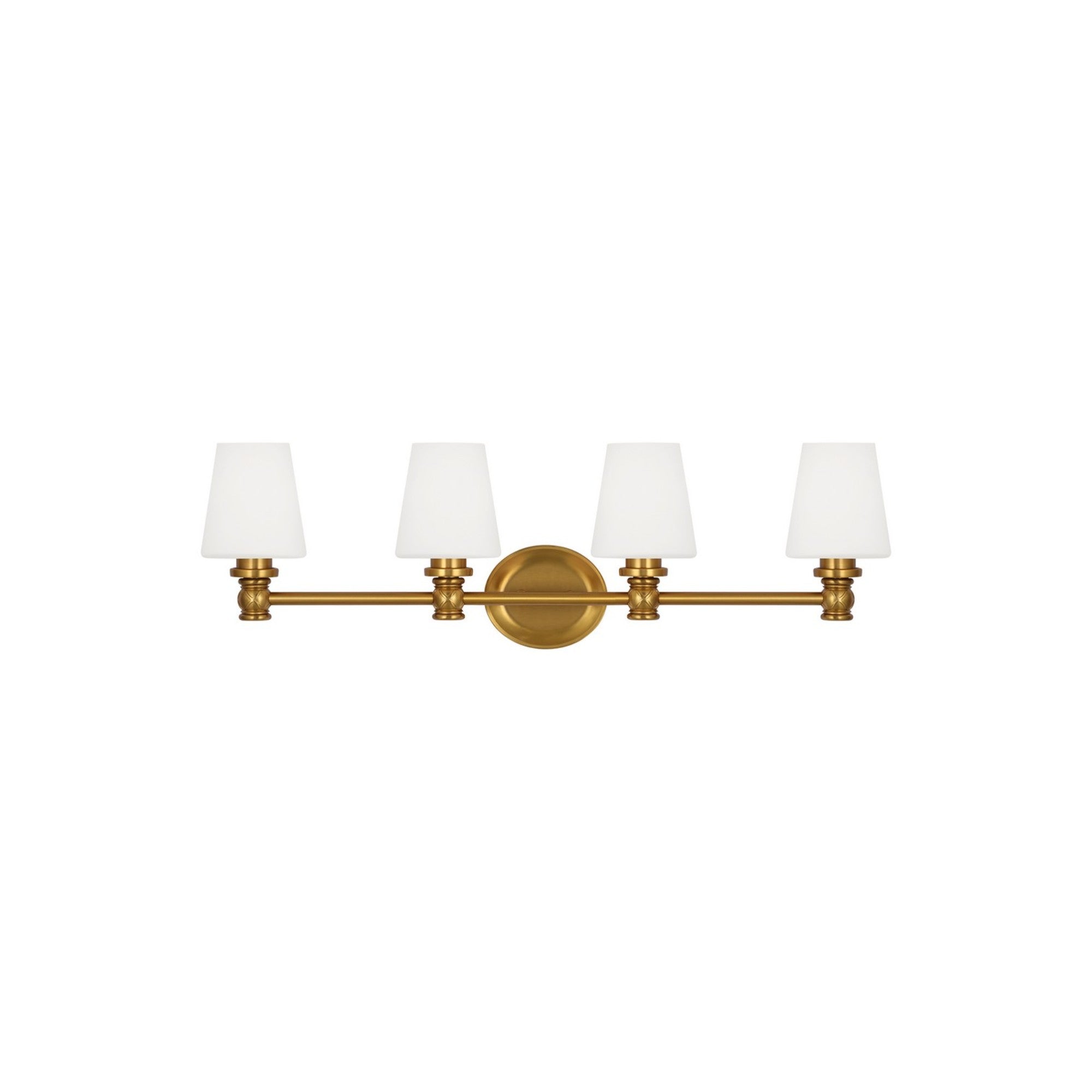 Xavierre 32" 4-Light Bathroom Vanity, Burnished Brass Finish - Bees Lighting