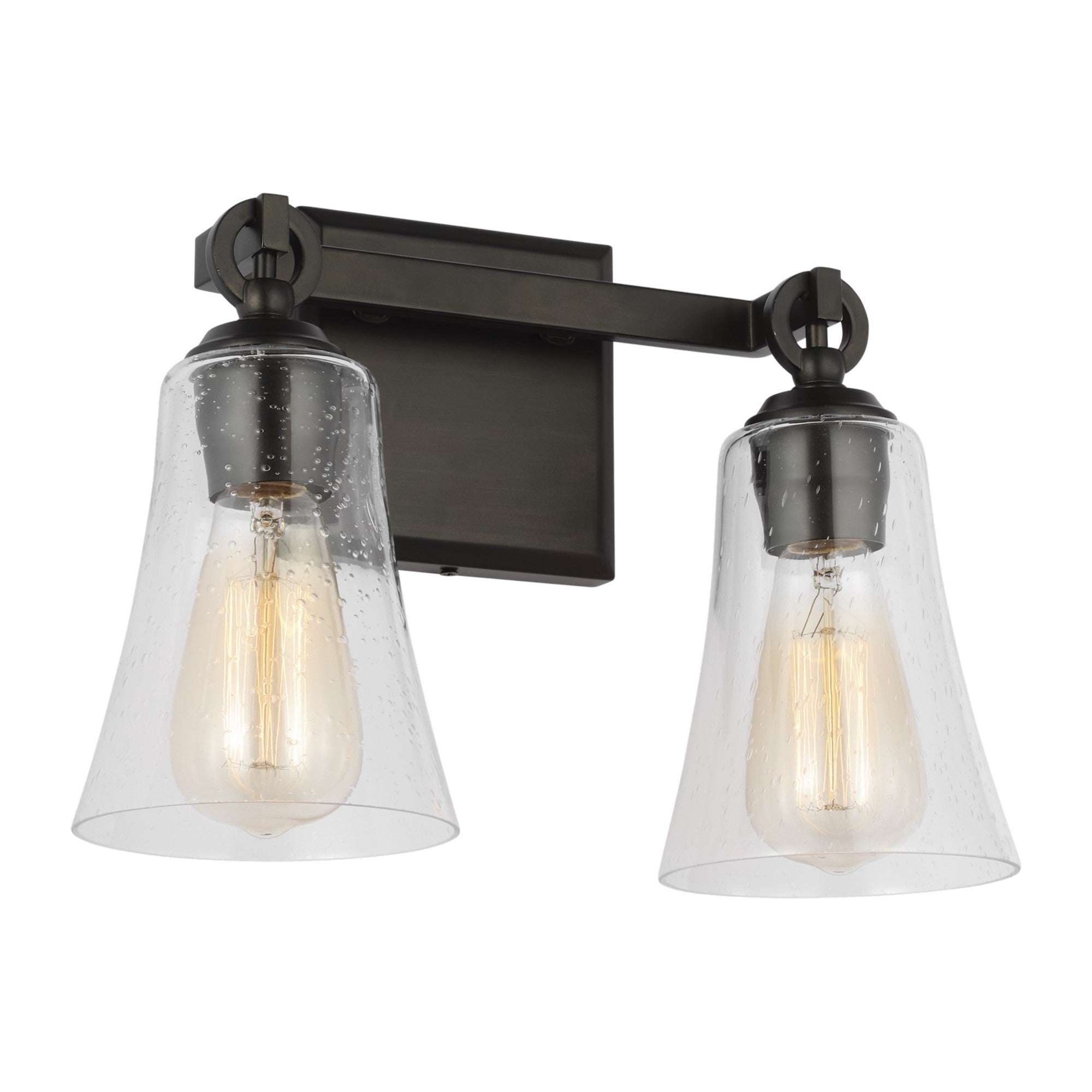 Monterro 14" 2-Light Bathroom Vanity, Aged Iron Finish - Bees Lighting
