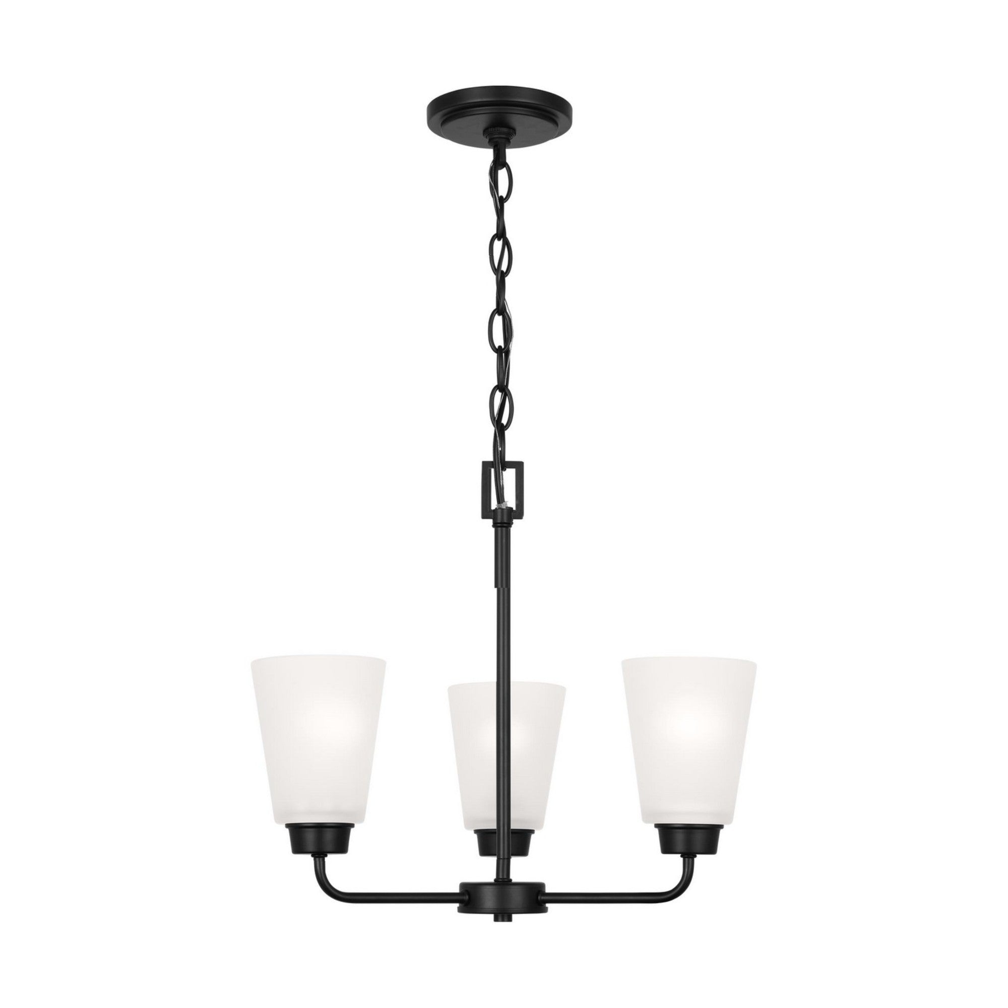 Kerrville 18" 3-Light LED Chandelier, Midnight Black Finish - Bees Lighting