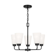 Kerrville 20" 5-Light LED Chandelier, Midnight Black Finish - Bees Lighting