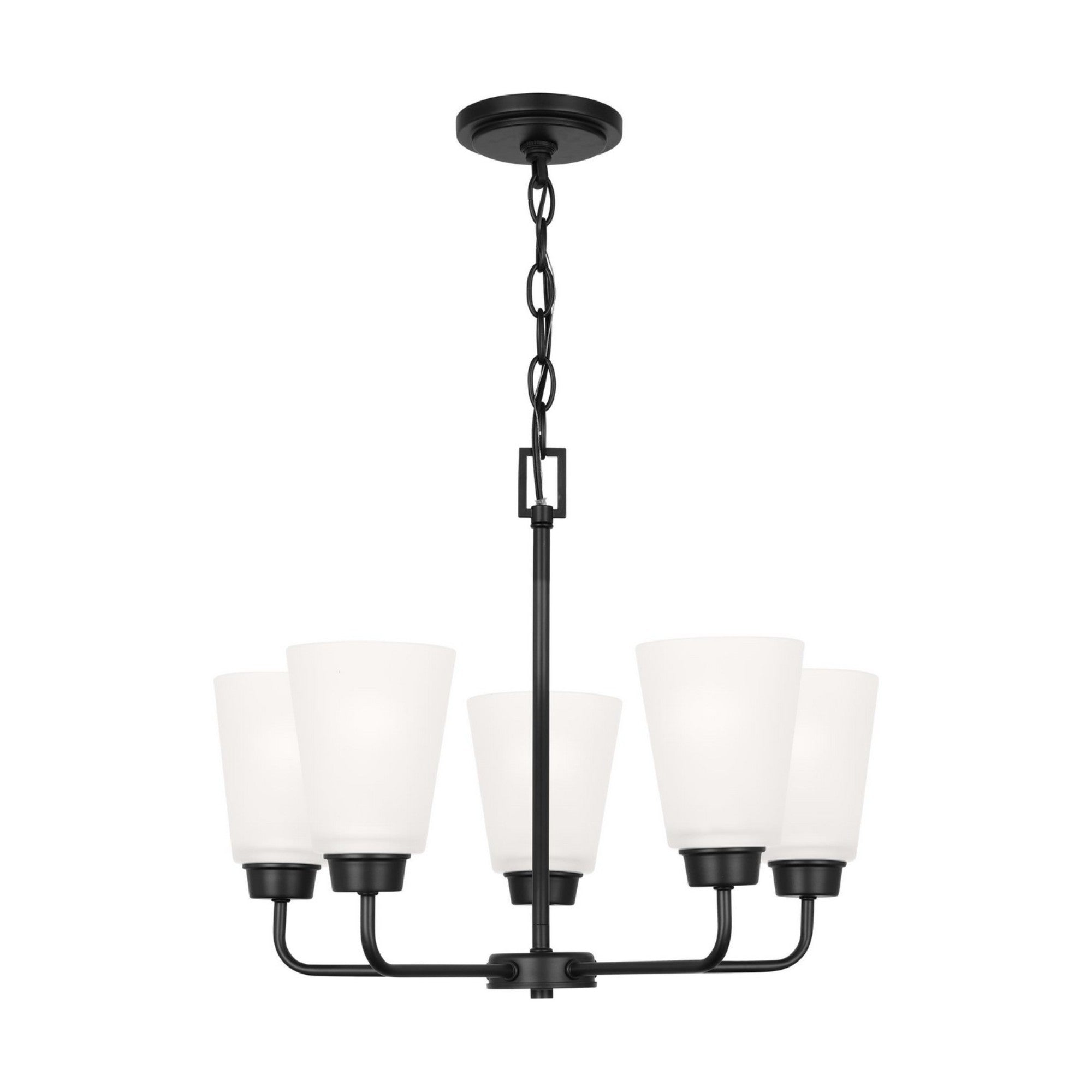 Kerrville 20" 5-Light LED Chandelier, Midnight Black Finish - Bees Lighting
