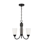 Seville 17" 3-Light LED Chandelier, Midnight Black Finish - Bees Lighting