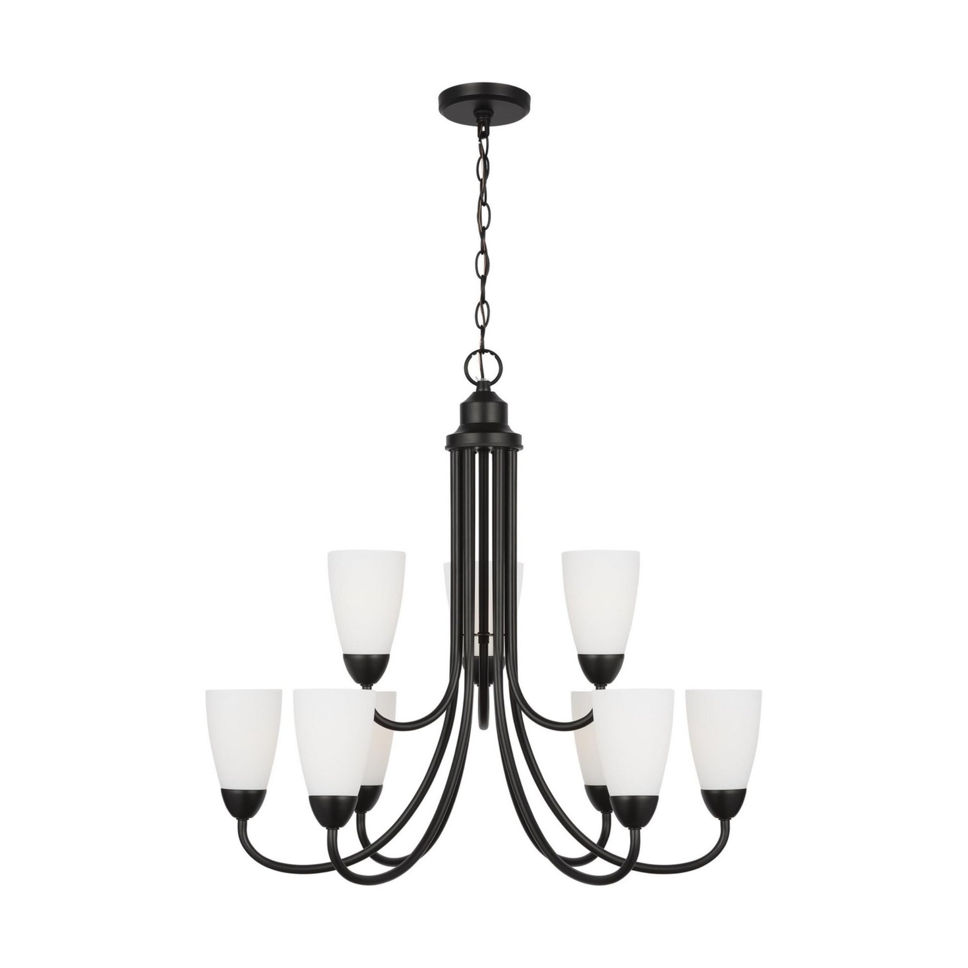 Seville 29" 9-Light LED Chandelier, Midnight Black Finish - Bees Lighting