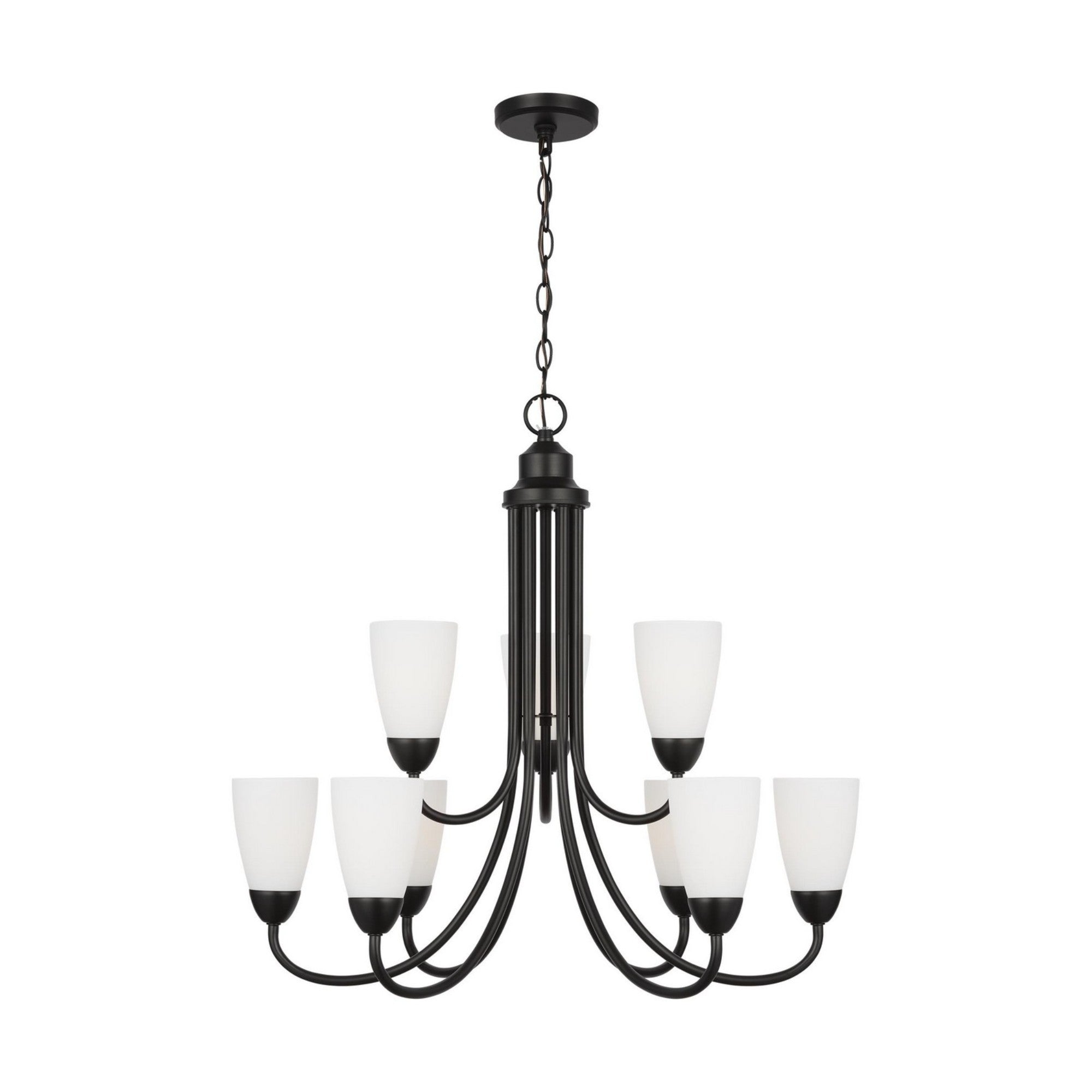 Seville 29" 9-Light LED Chandelier, Midnight Black Finish - Bees Lighting