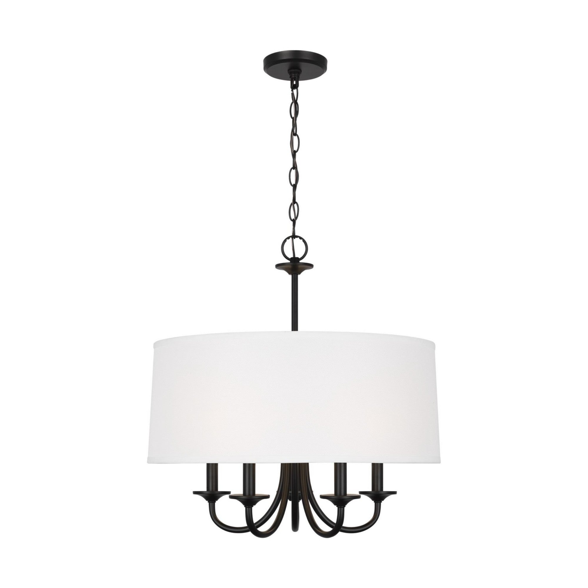 Seville 22" 5-Light LED Shade Chandelier, Midnight Black Finish - Bees Lighting