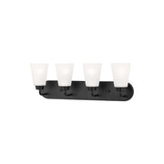 Kerrville 25" 4-Light LED Bathroom Vanity, Midnight Black Finish - Bees Lighting