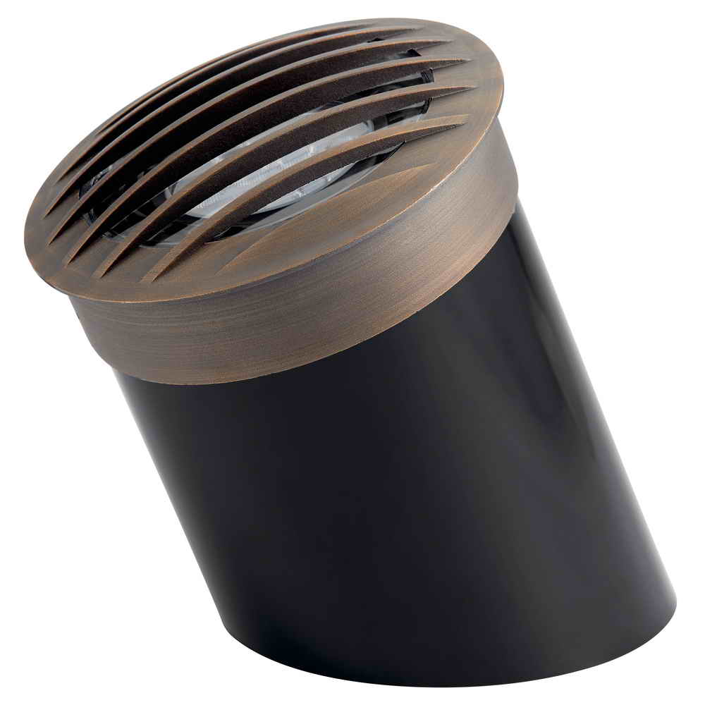 12V Landscape In-Ground Light with Rock Guard Brass - Bees Lighting