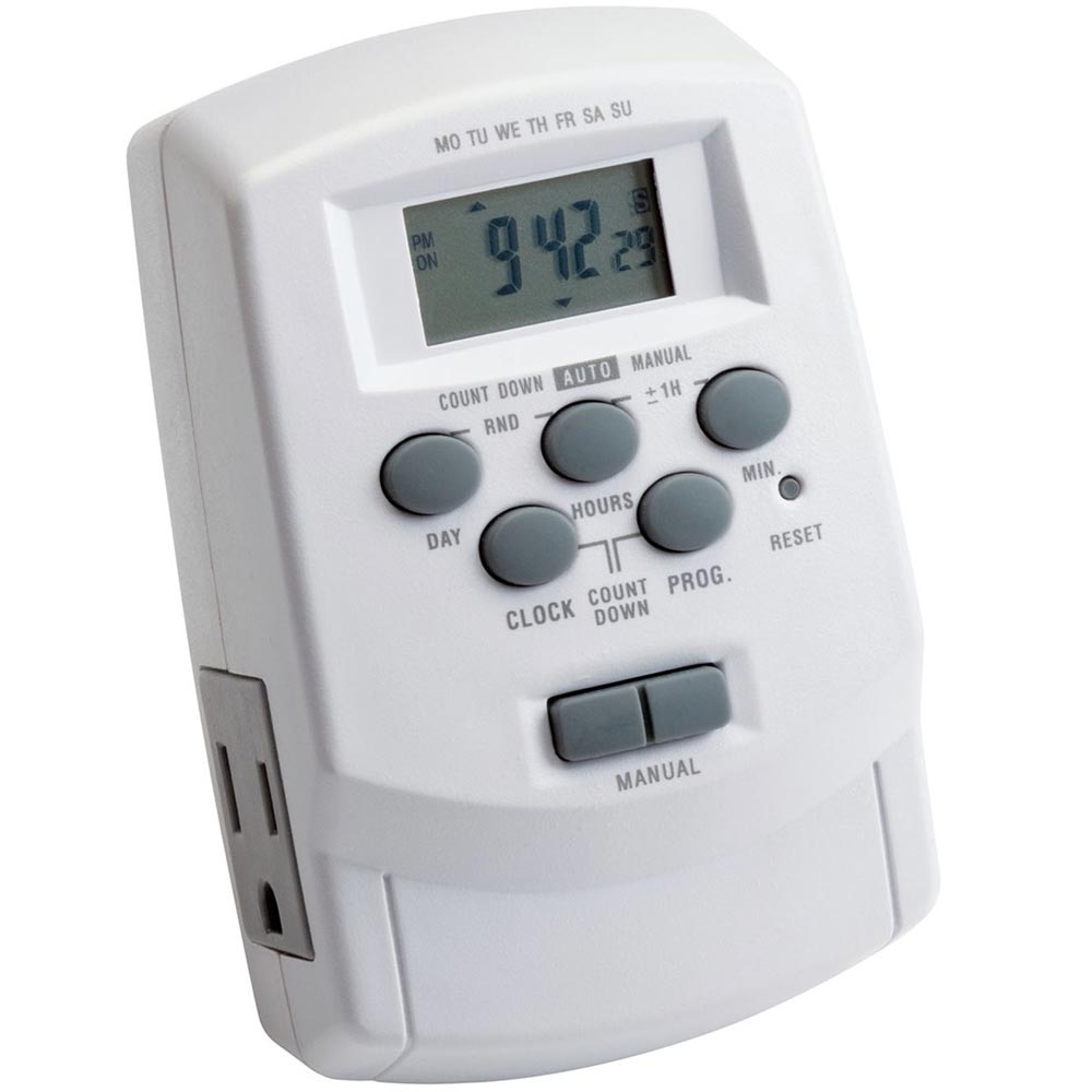 7-Days Plug-In Digital/Programmable Timer Switch White