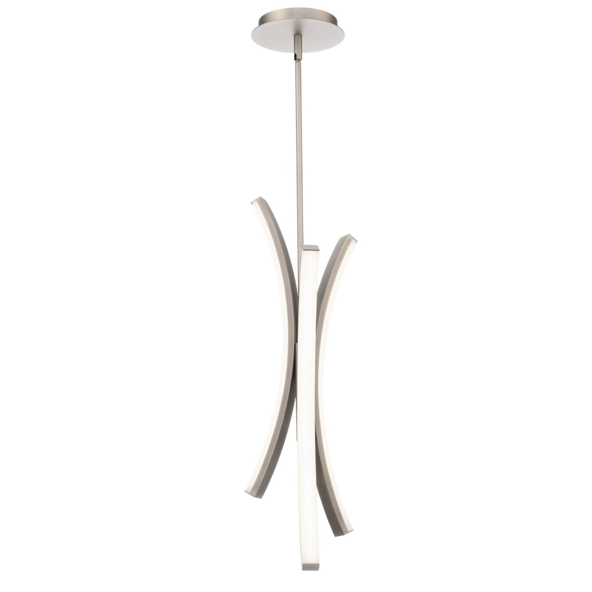 Tusk 25" LED Mini Pendant, 4CCT, Brushed Nickel Finish - Bees Lighting